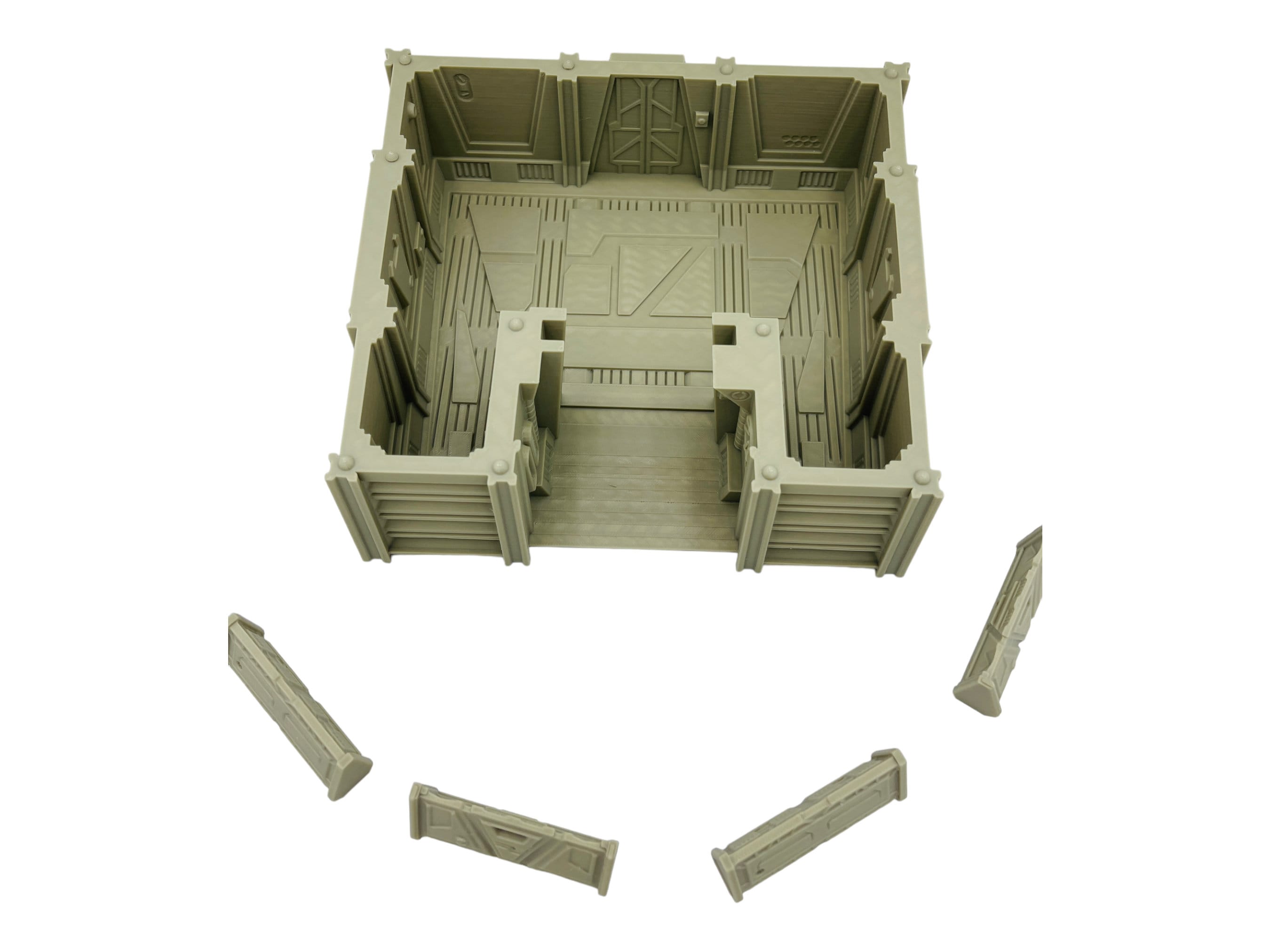 Imperial Bunker w/ Barricades / Txarli Factory / Legion and Wargame 3d Printed Tabletop Terrain / Licensed Printer