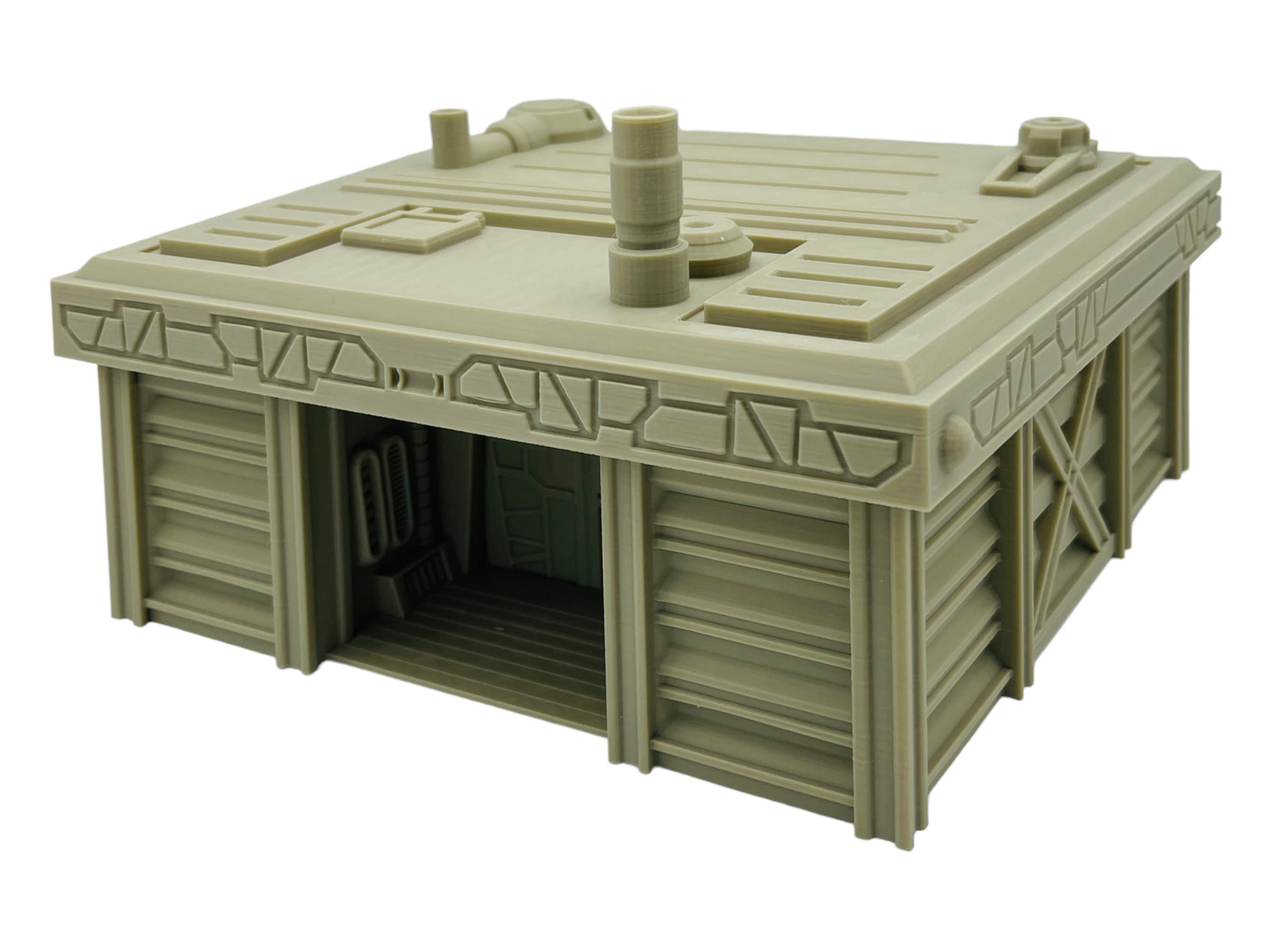Imperial Bunker w/ Barricades / Txarli Factory / Legion and Wargame 3d Printed Tabletop Terrain / Licensed Printer
