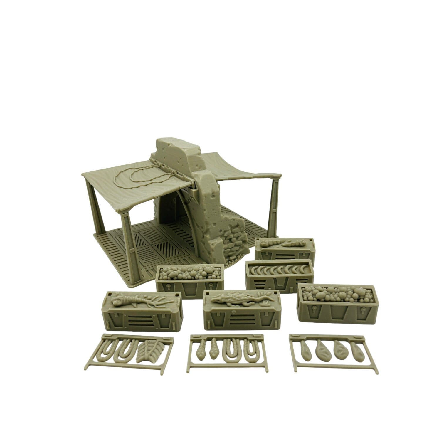 Outpost Market Stall by Jesús Labiano / Legion / 40k / Shatterpoint / Licensed On-Line Printer / Print to Order
