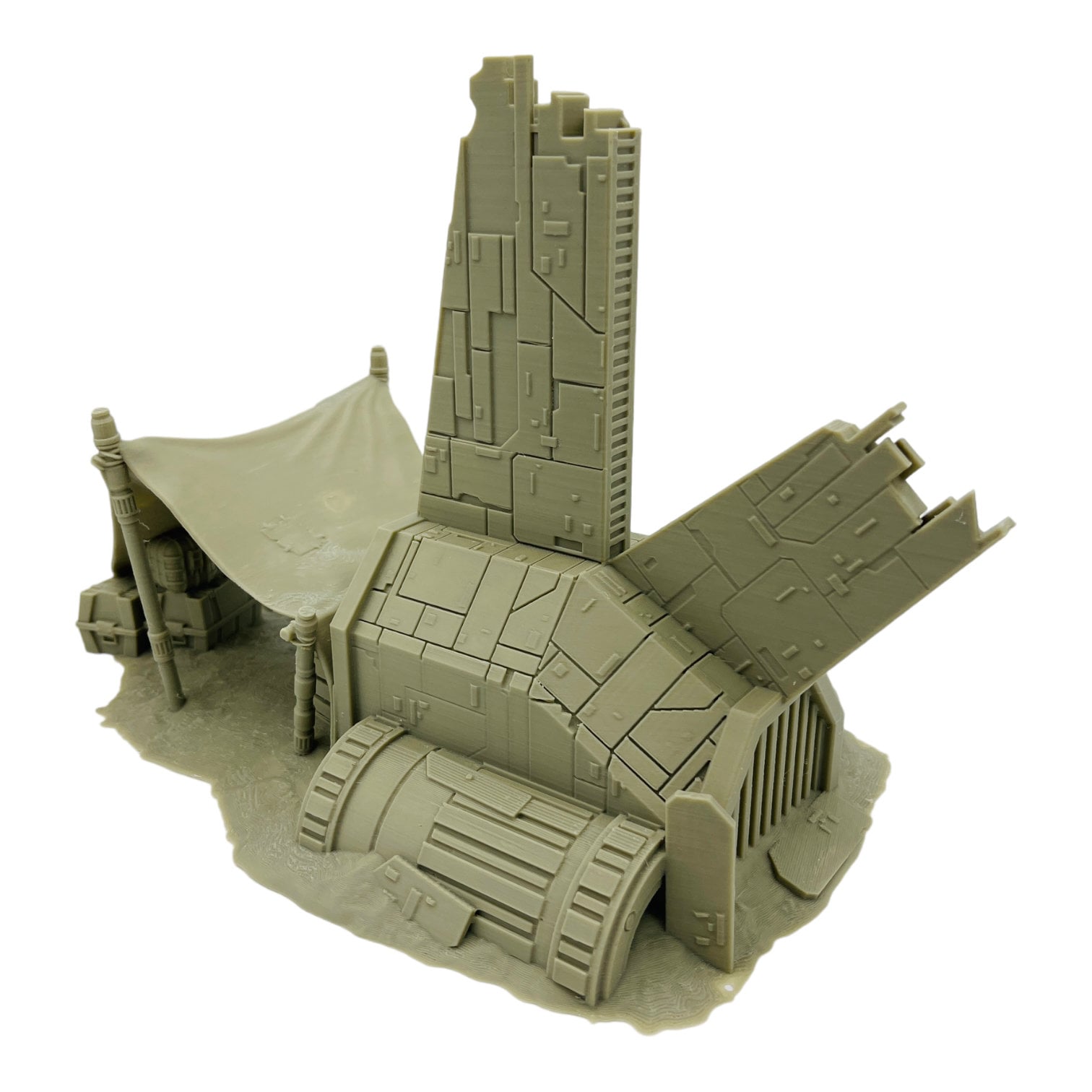 Crash Site Camp Alpha / Multiverse / A Distant Outpost / Legion and Sci-Fi 3D printed tabletop terrain for wargames / Licensed Printer