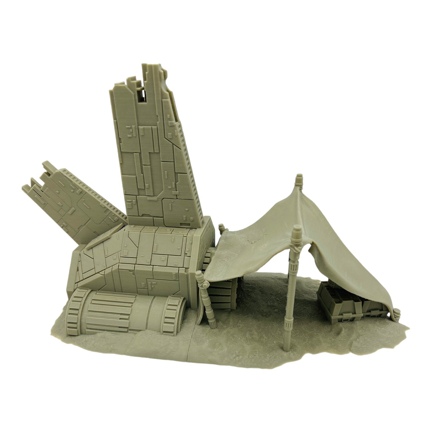 Crash Site Camp Alpha / Multiverse / A Distant Outpost / Legion and Sci-Fi 3D printed tabletop terrain for wargames / Licensed Printer