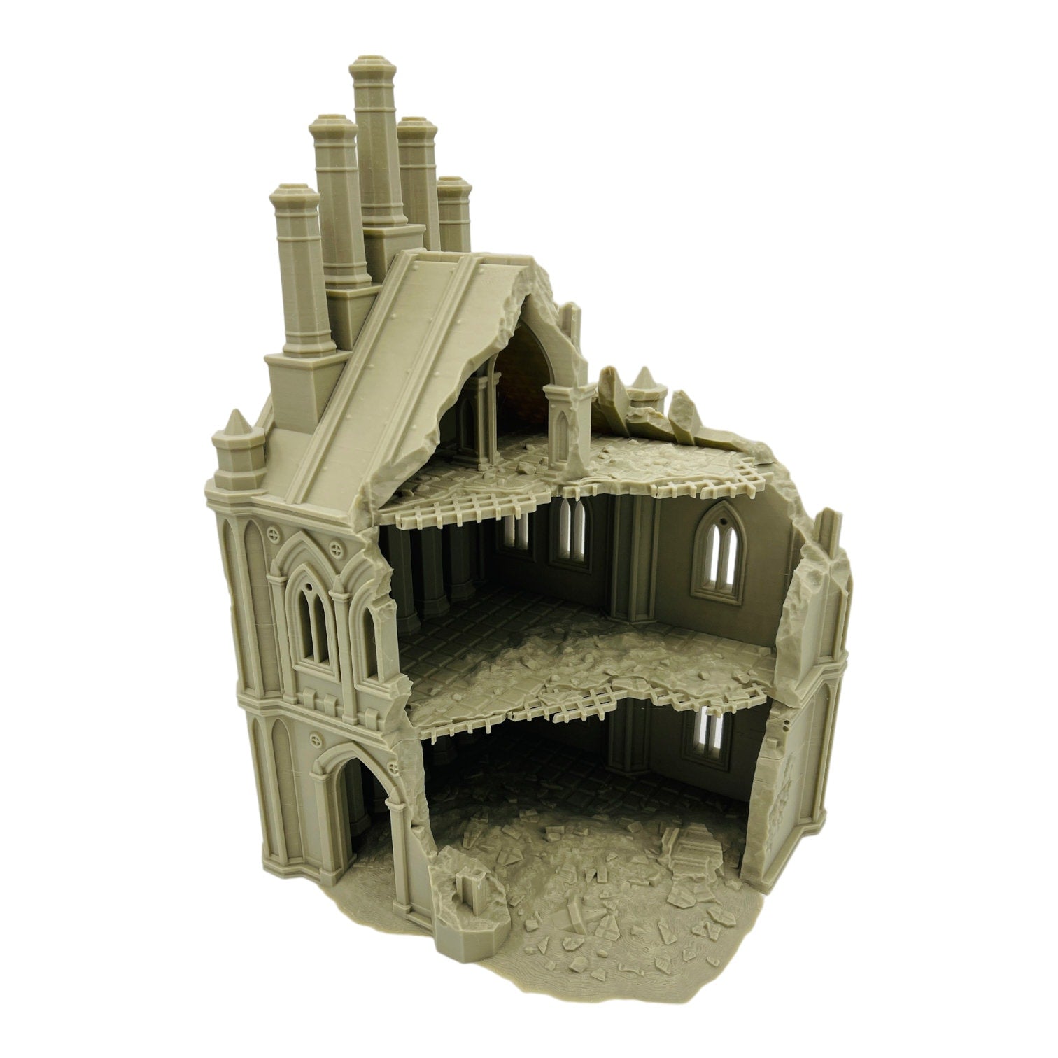 Imperial Industrial Ruins 1 / 40k Terrain / Legion Terrain / Grimdark Tabletop Terrain / Sacrusmundus Licensed Printer