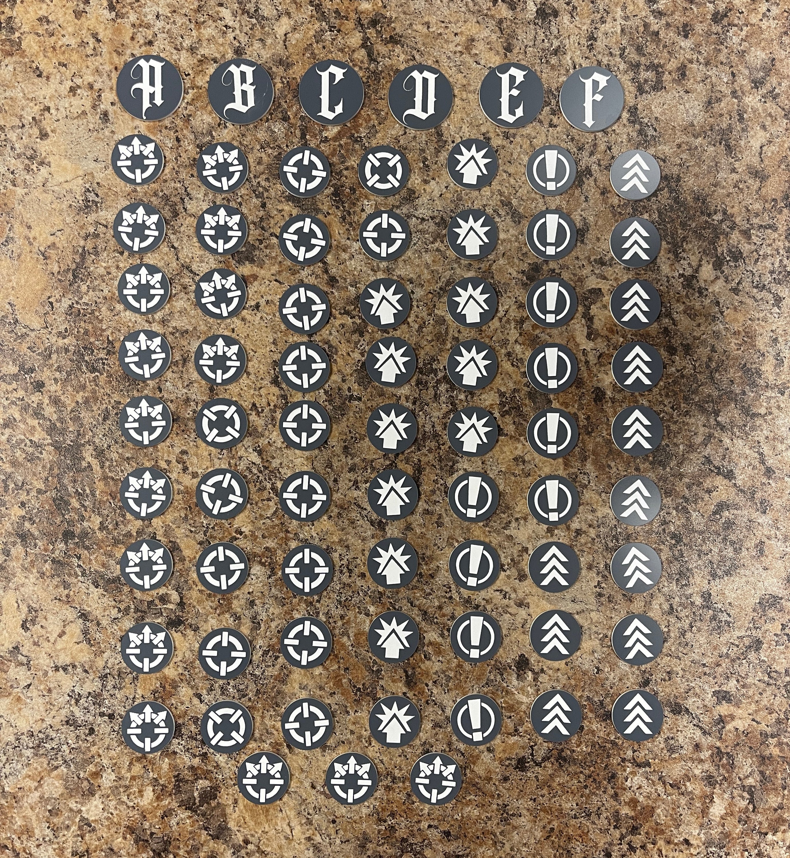 Imperialis Laser Engraved Order Token Set - 66 Tokens + 6 Objective Markers Free Shipping