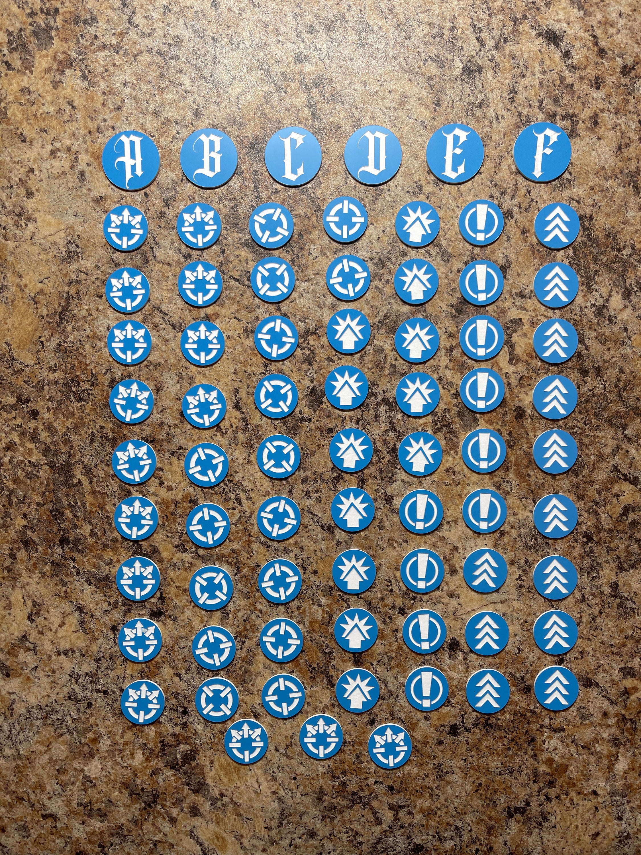 Imperialis Laser Engraved Order Token Set - 66 Tokens + 6 Objective Markers Free Shipping