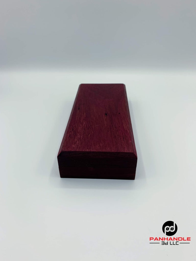 Purple Heart Hardwood Dice Box - Uncommon Wood Class - EDC -