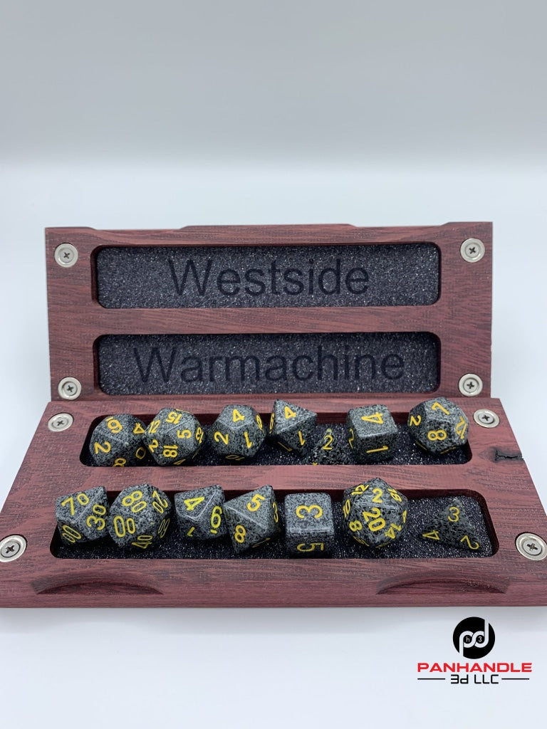 Purple Heart Hardwood Dice Box - Uncommon Wood Class - EDC -