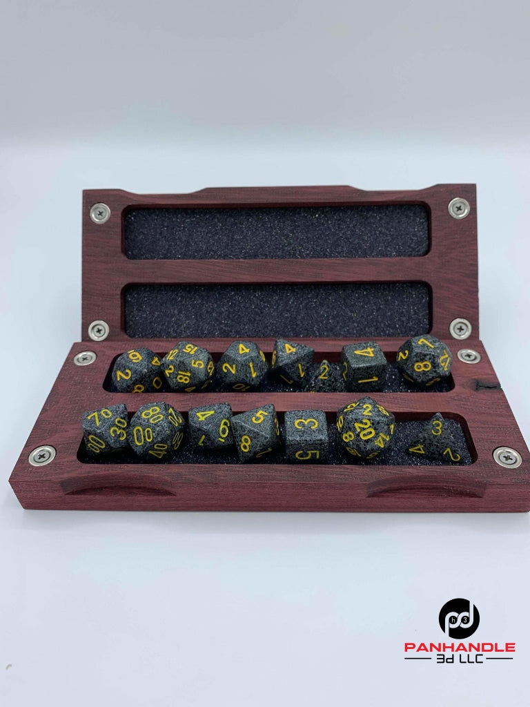 Purple Heart Hardwood Dice Box - Uncommon Wood Class - EDC -