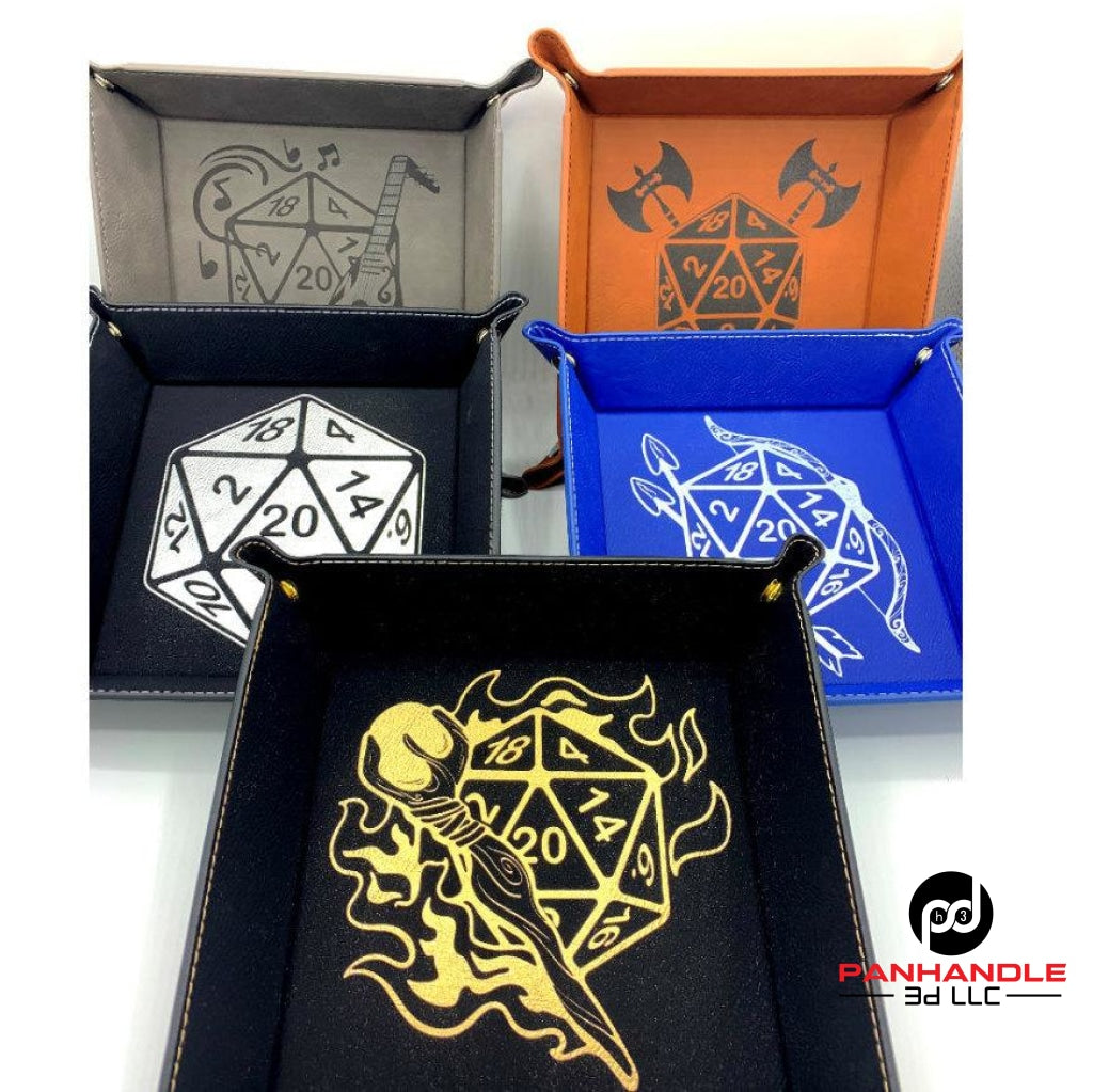 RPG Laser Engraved RPG Snap Up Dice Tray - Multiple Color