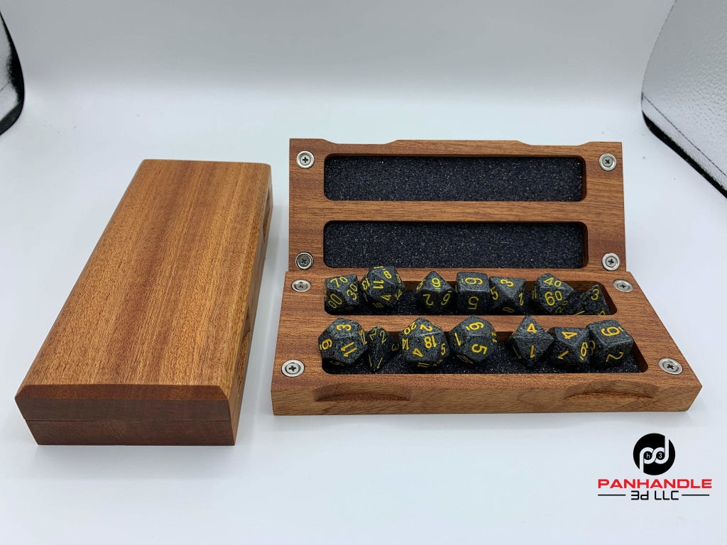 Striped Sapele Hardwood Dice Box - Common Wood Class - EDC -