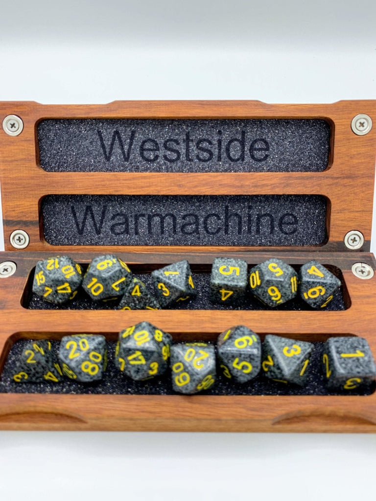 Tigerwood Hardwood Dice Box - Rare Wood Class - EDC - PH3D -
