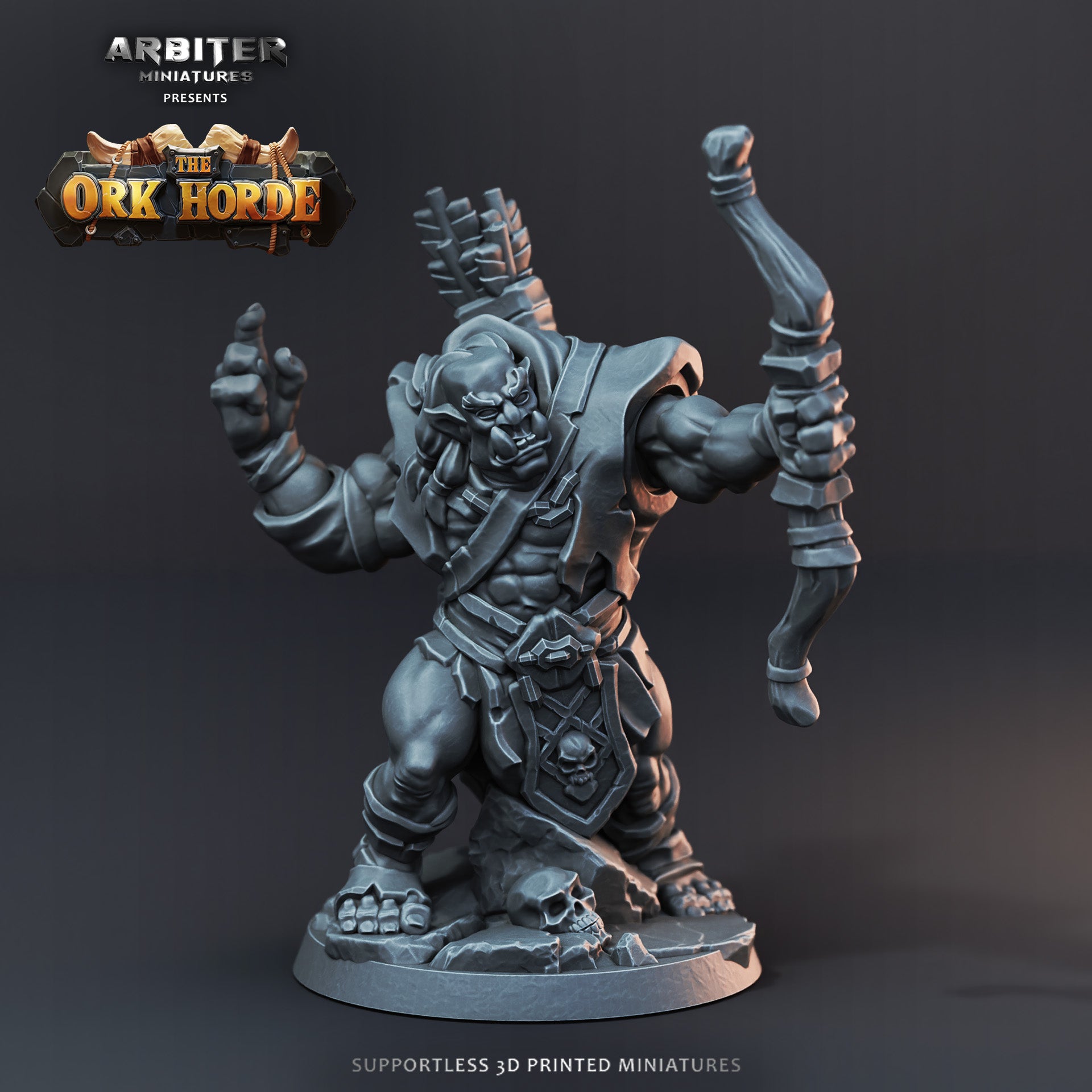 Ork Archer 1 - Resin Printed Miniature - The Ork Horde