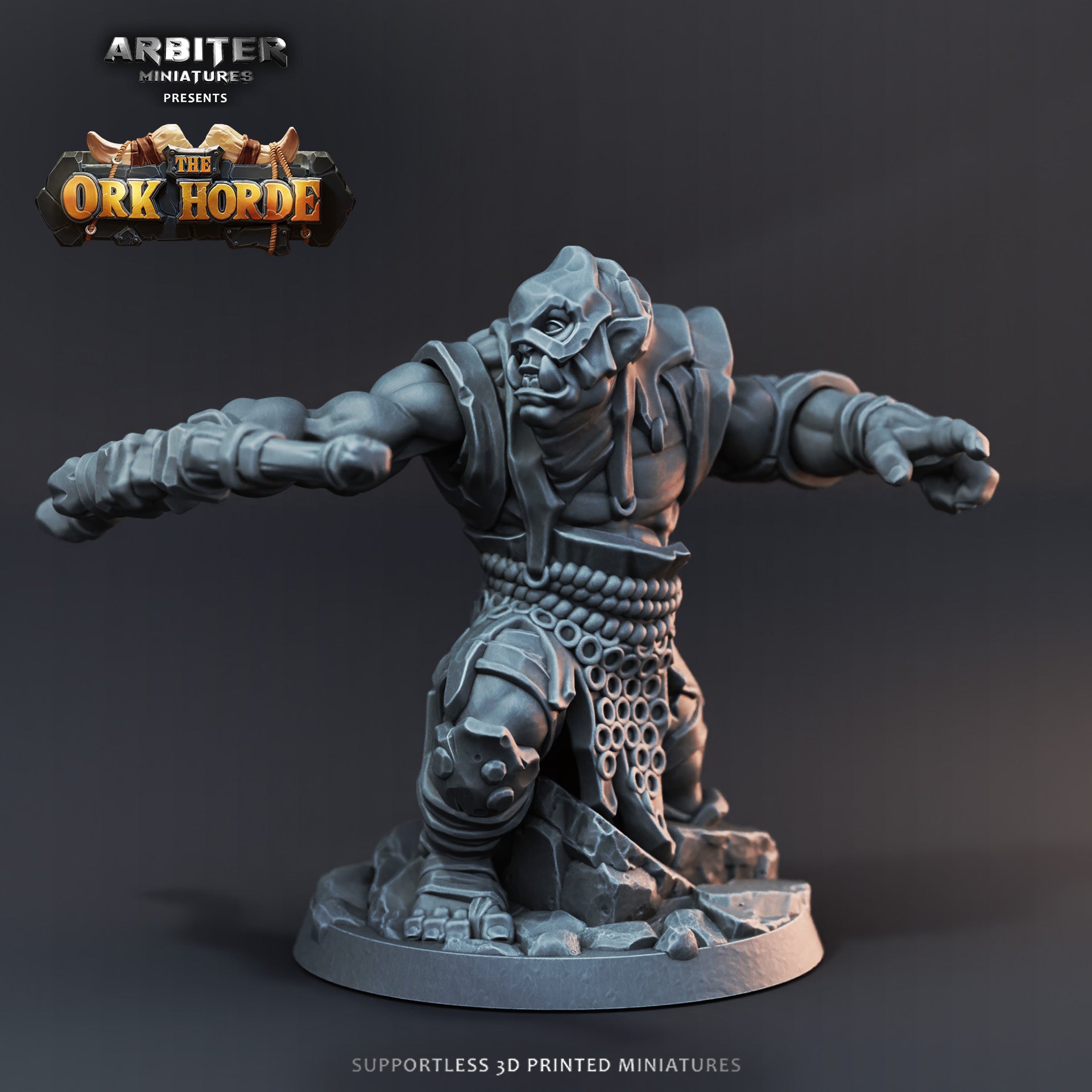 Ork Archer 2 - Resin Printed Miniature - The Ork Horde