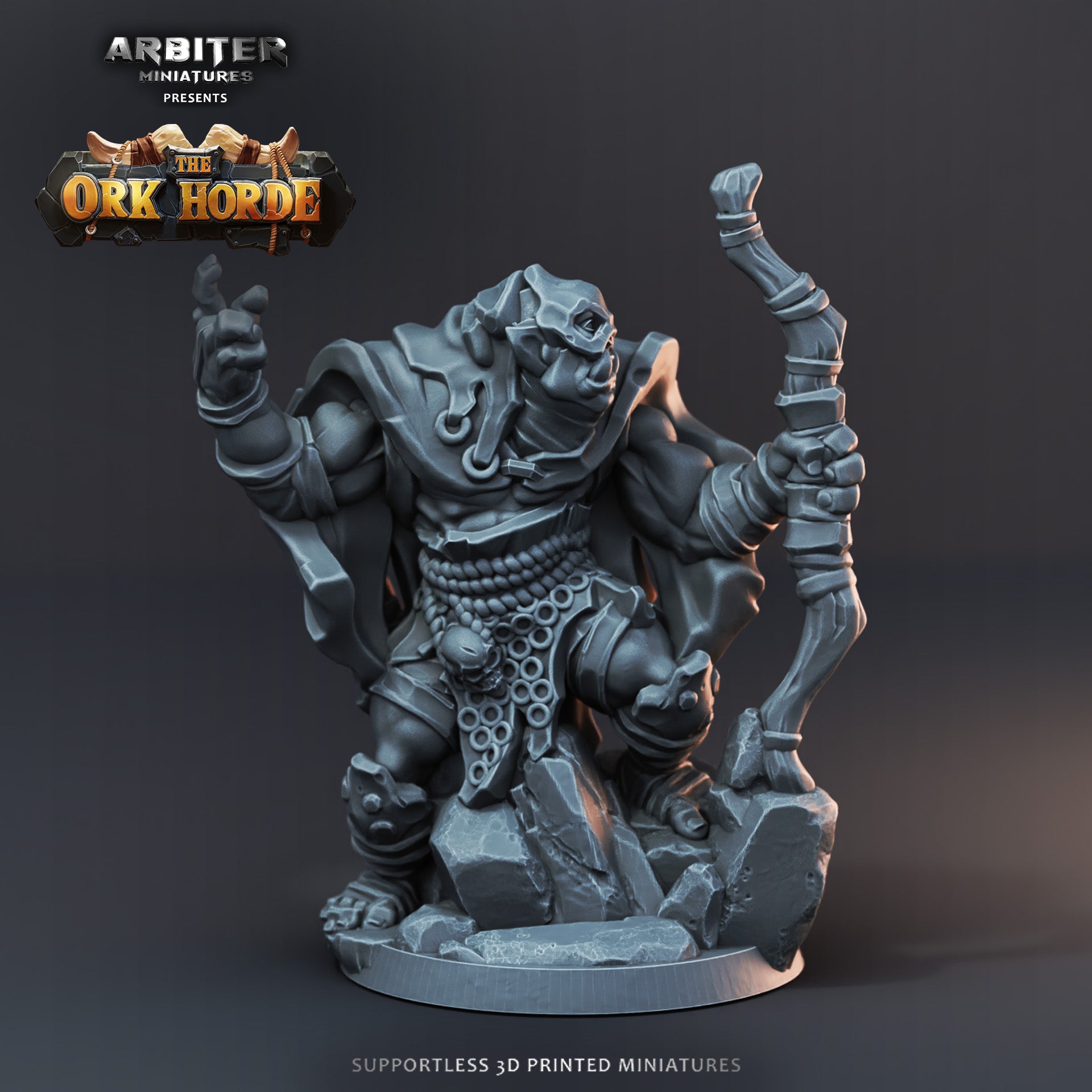 Ork Archer 3 - Resin Printed Miniature - The Ork Horde