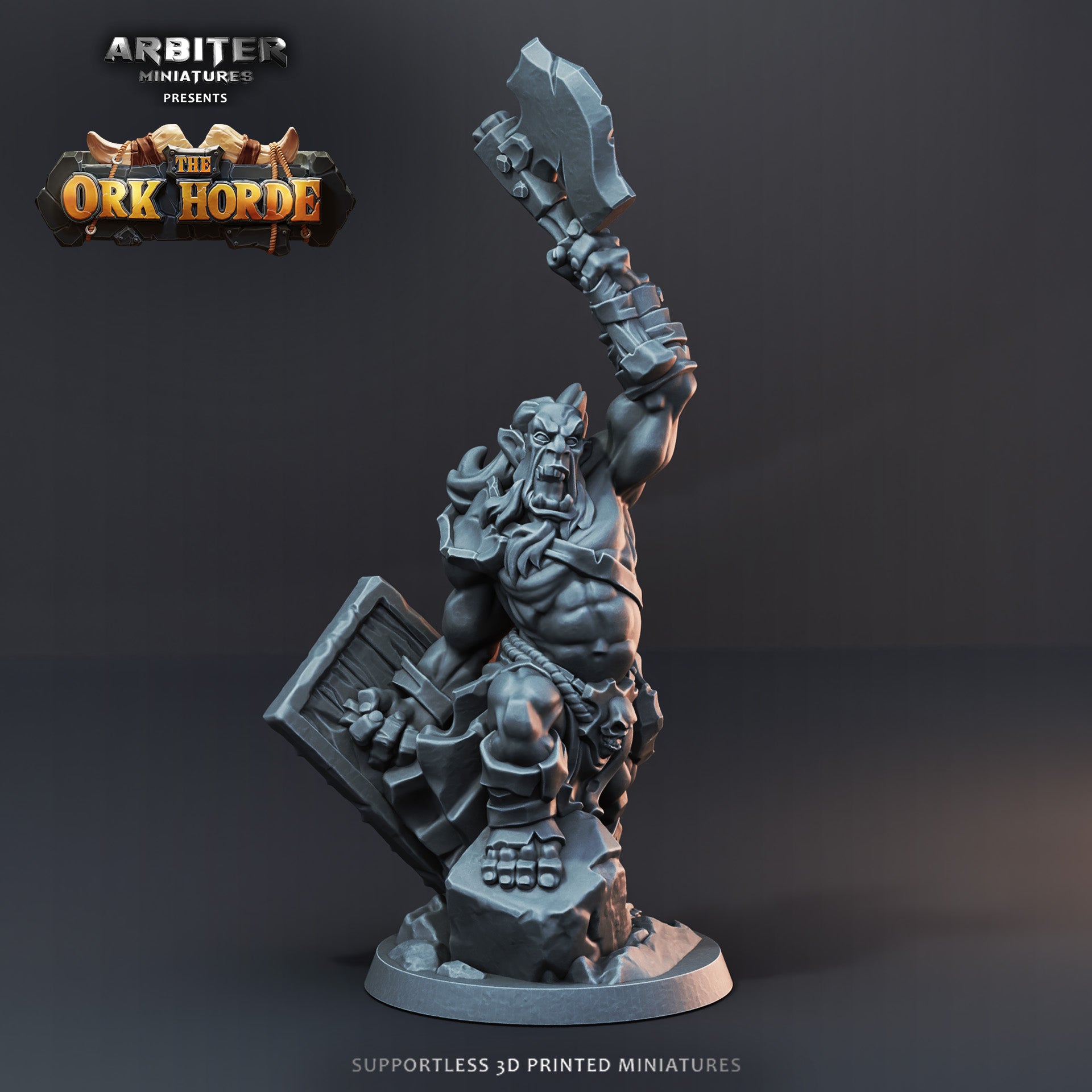 Ork Axe 2 - Resin Printed Miniature - The Ork Horde