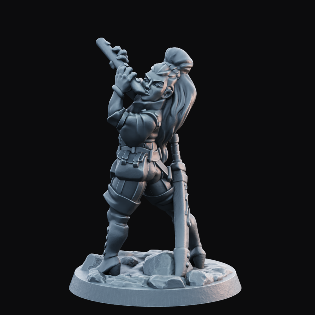 Bard Female  - Resin Printed Miniature - Heroes of the Realm