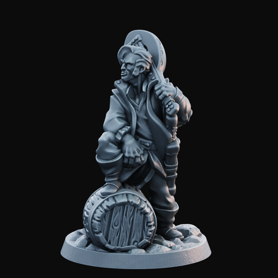 Bard Male  - Resin Printed Miniature - Heroes of the Realm