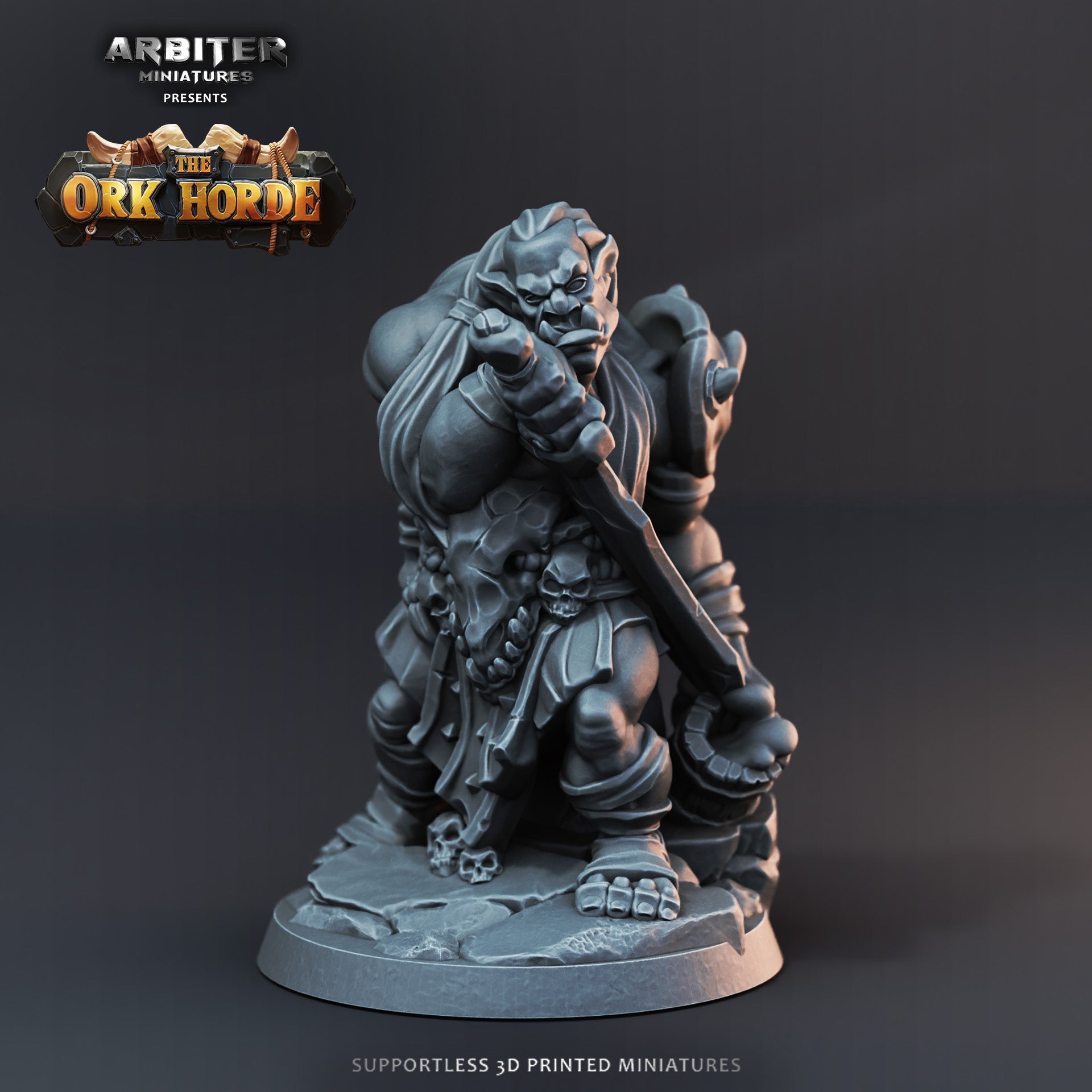 Ork Blood Drinker 1 - Resin Printed Miniature - The Ork Horde