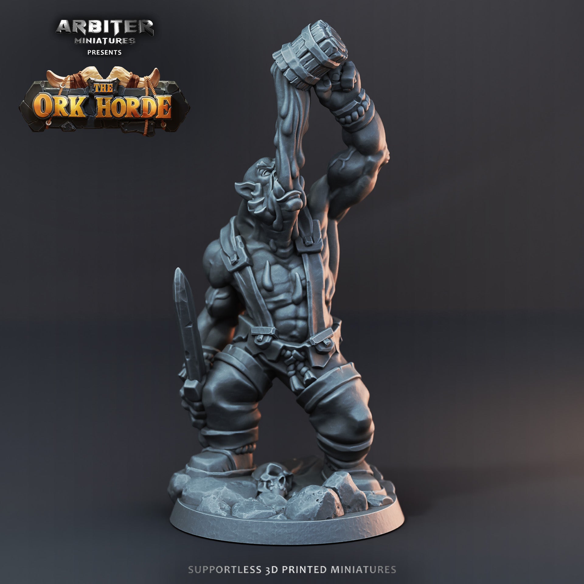 Ork Blood Drinker 2 - Resin Printed Miniature - The Ork Horde