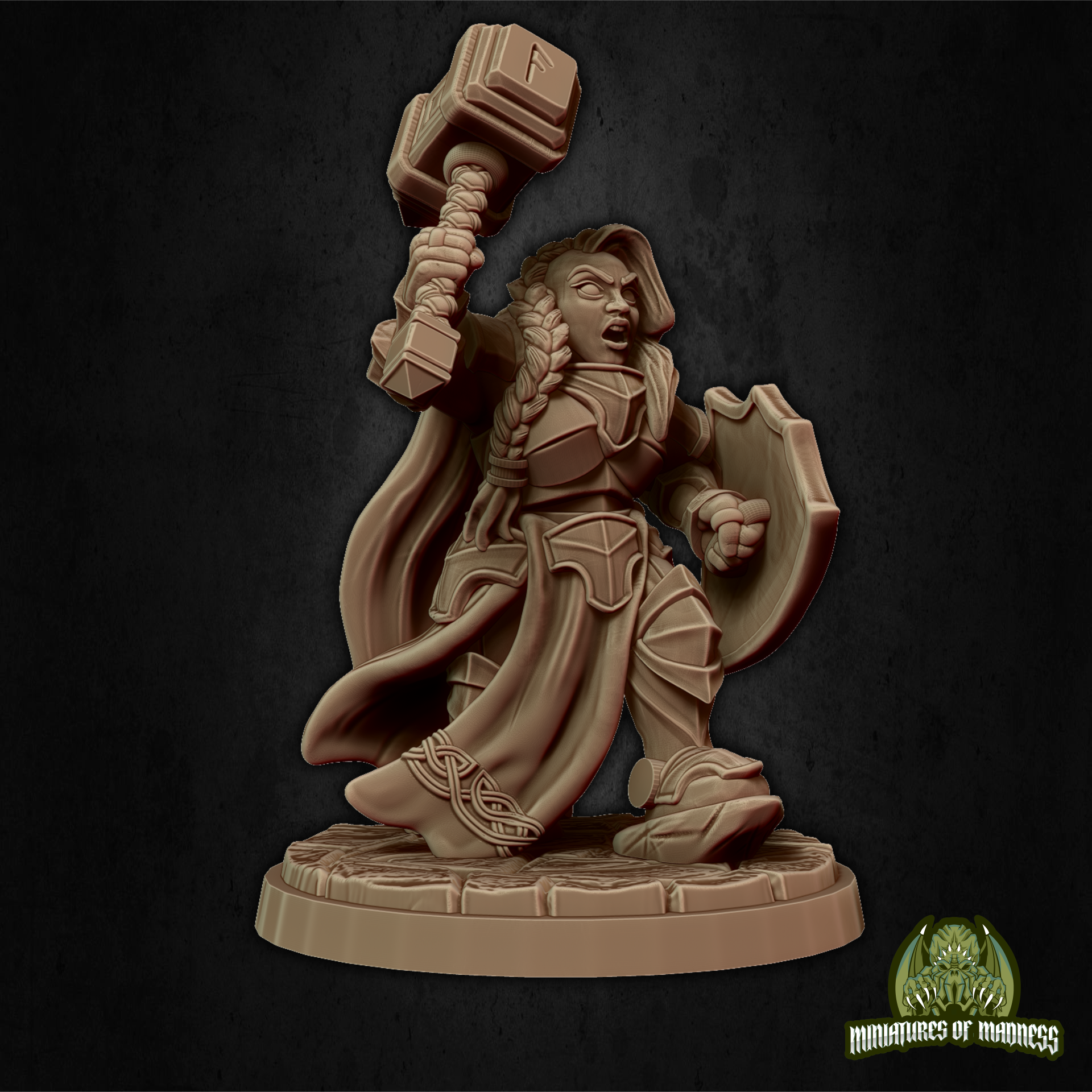 Bryna The Indomitable - Resin Printed Miniature - Hold My Dwarf