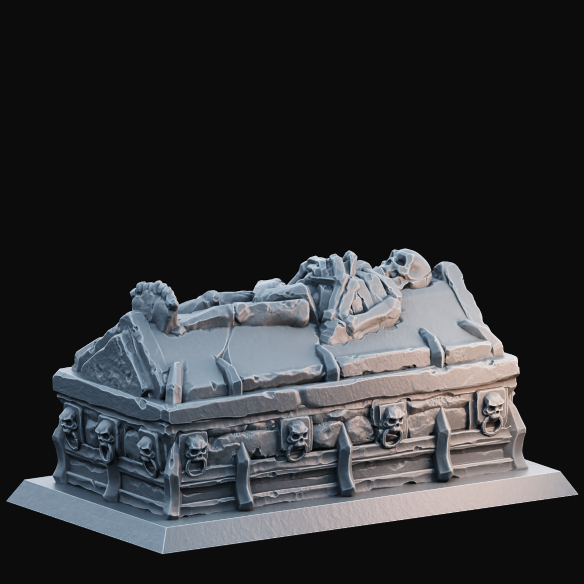 Undead Coffin 1 - Resin Printed Miniature - Legion of the Dead