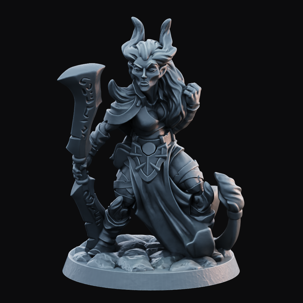 Demonkin Female 1  - Resin Printed Miniature - Heroes of the Realm