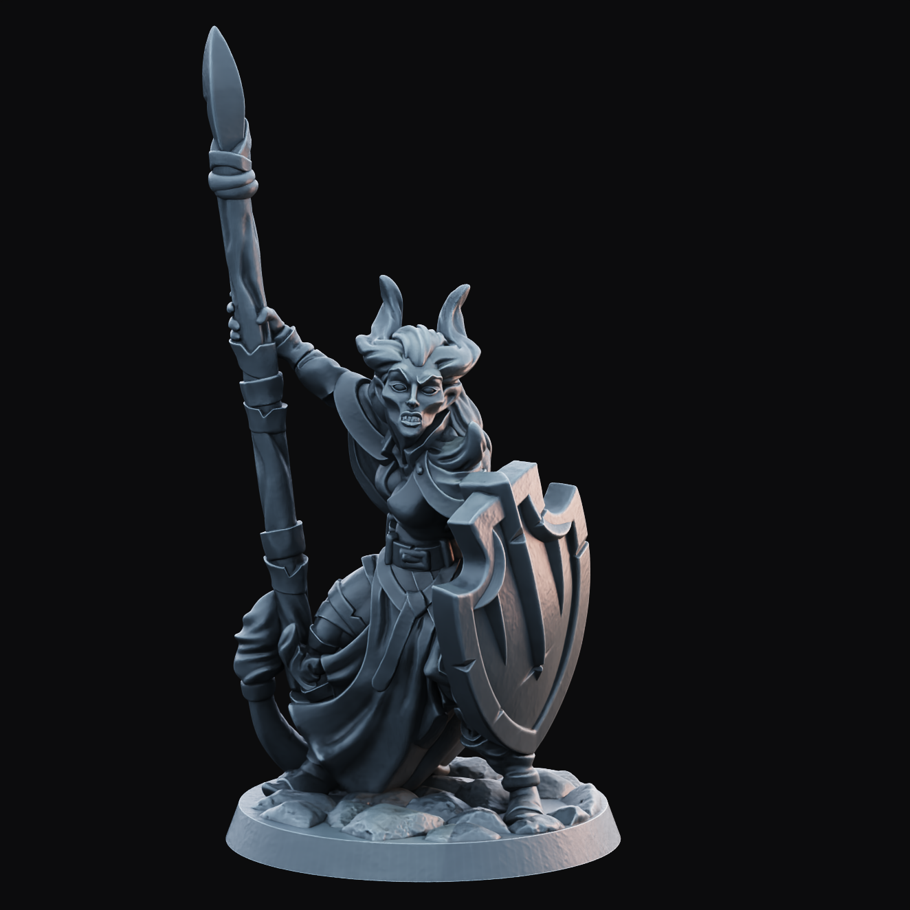 Demonkin Female 2  - Resin Printed Miniature - Heroes of the Realm