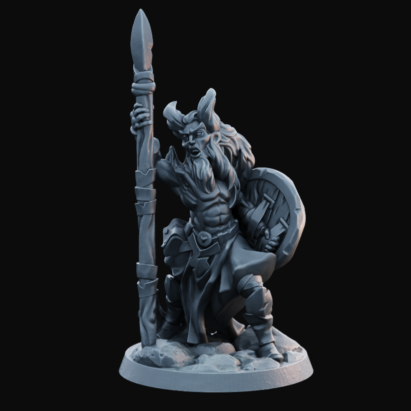 Demonkin Male 2  - Resin Printed Miniature - Heroes of the Realm