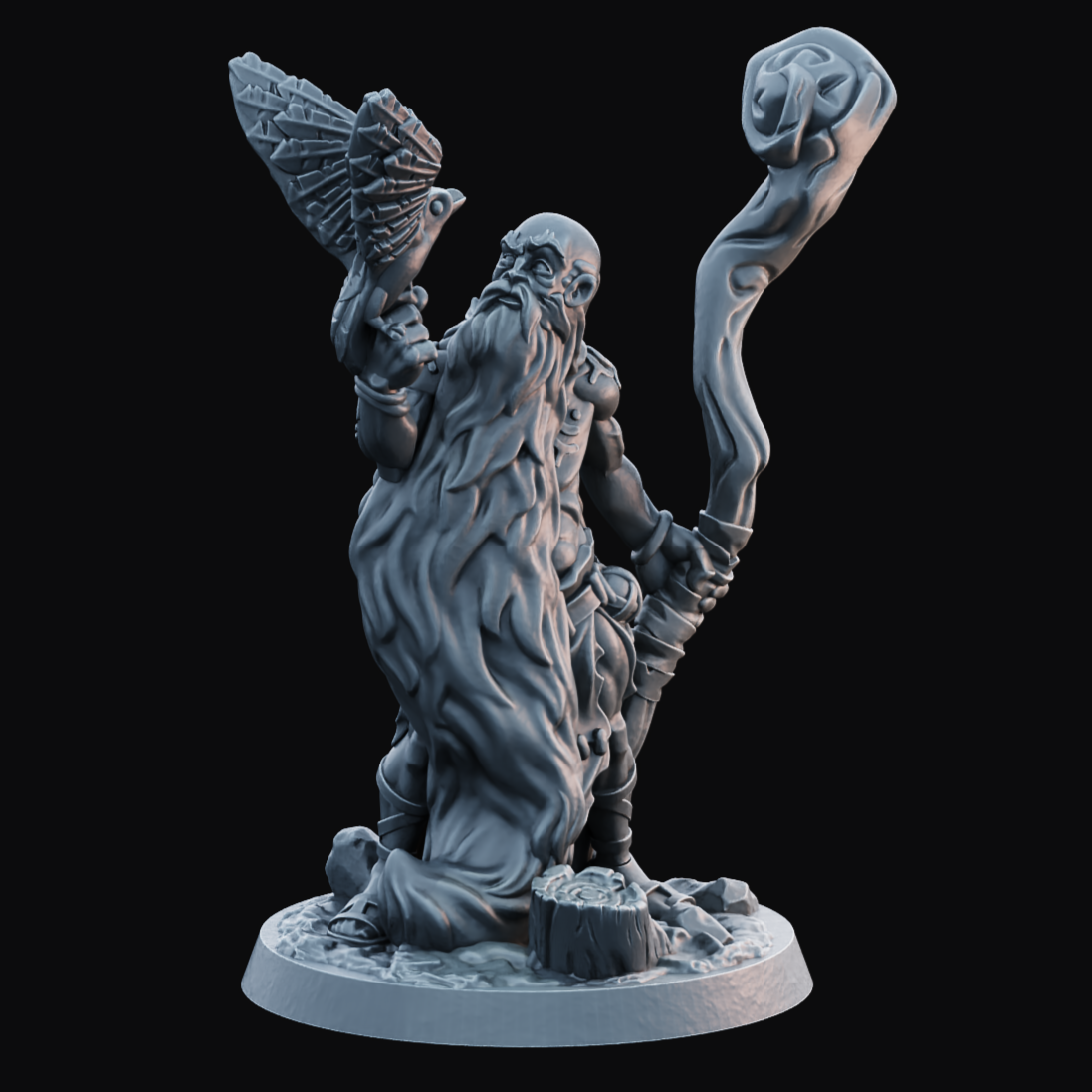 Druid Male  - Resin Printed Miniature - Heroes of the Realm