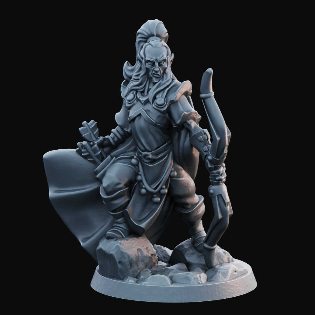 Elven Archer Male - Resin Printed Miniature - Heroes of the Realm