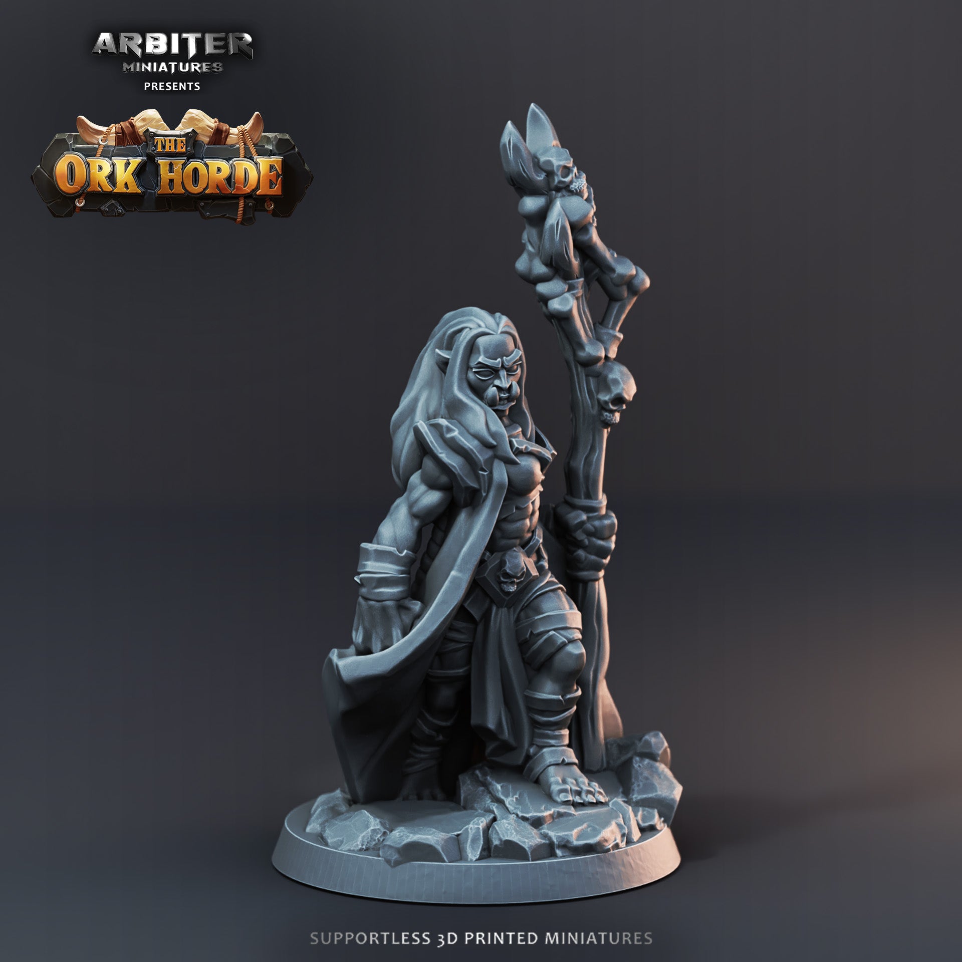 Ork Shaman Female  - Resin Printed Miniature - The Ork Horde