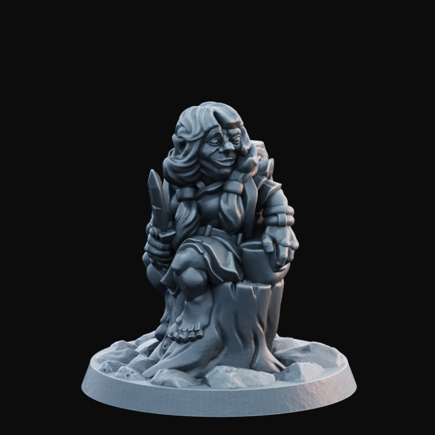 Gnome Female - Resin Printed Miniature - Heroes of the Realm