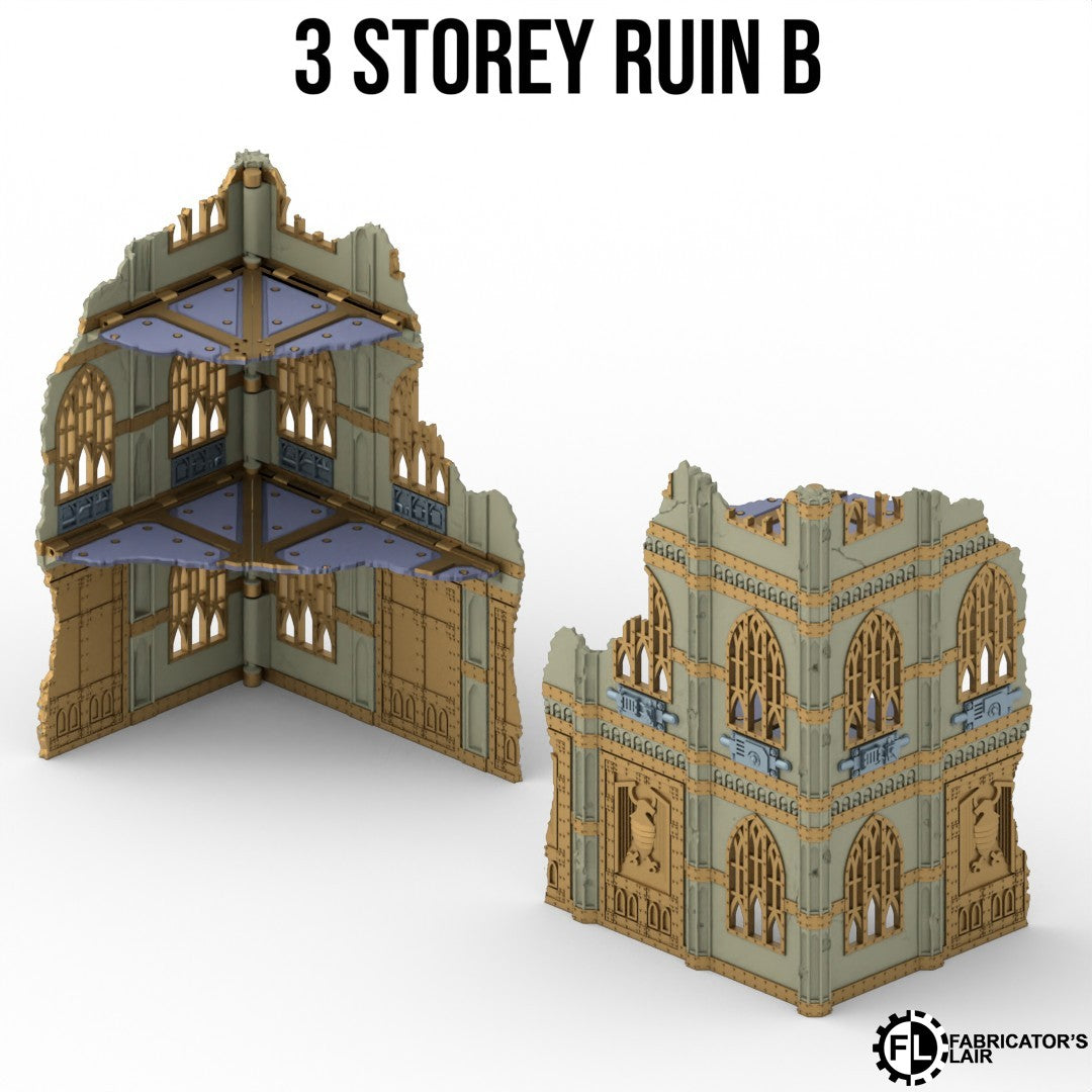 Gothic Stronghold Terrain System – Foldable Tabletop Battlefield Scenery