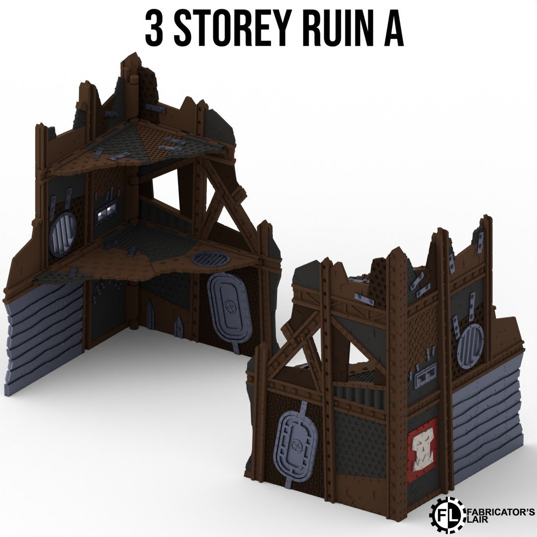 Scrapyard Outpost Terrain – Foldable Tabletop Battlefield Scenery