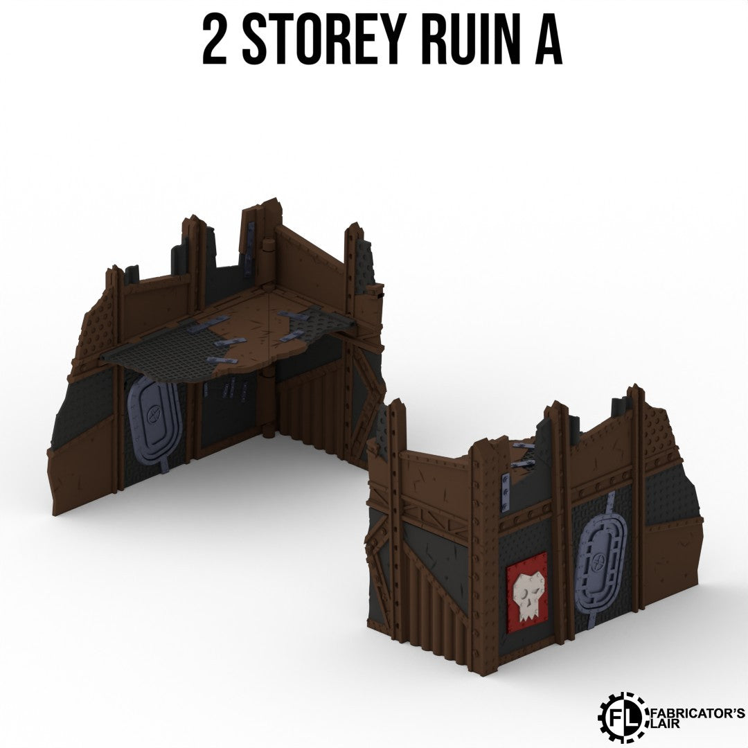 Scrapyard Outpost Terrain – Foldable Tabletop Battlefield Scenery