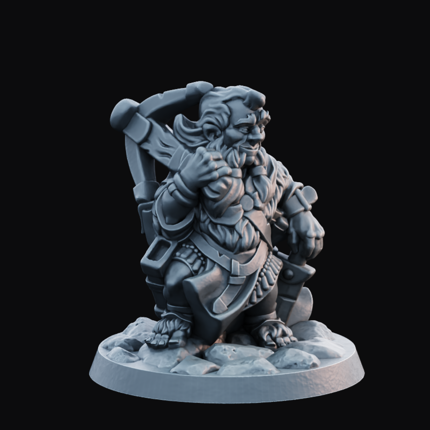 Halfling Male - Resin Printed Miniature - Heroes of the Realm