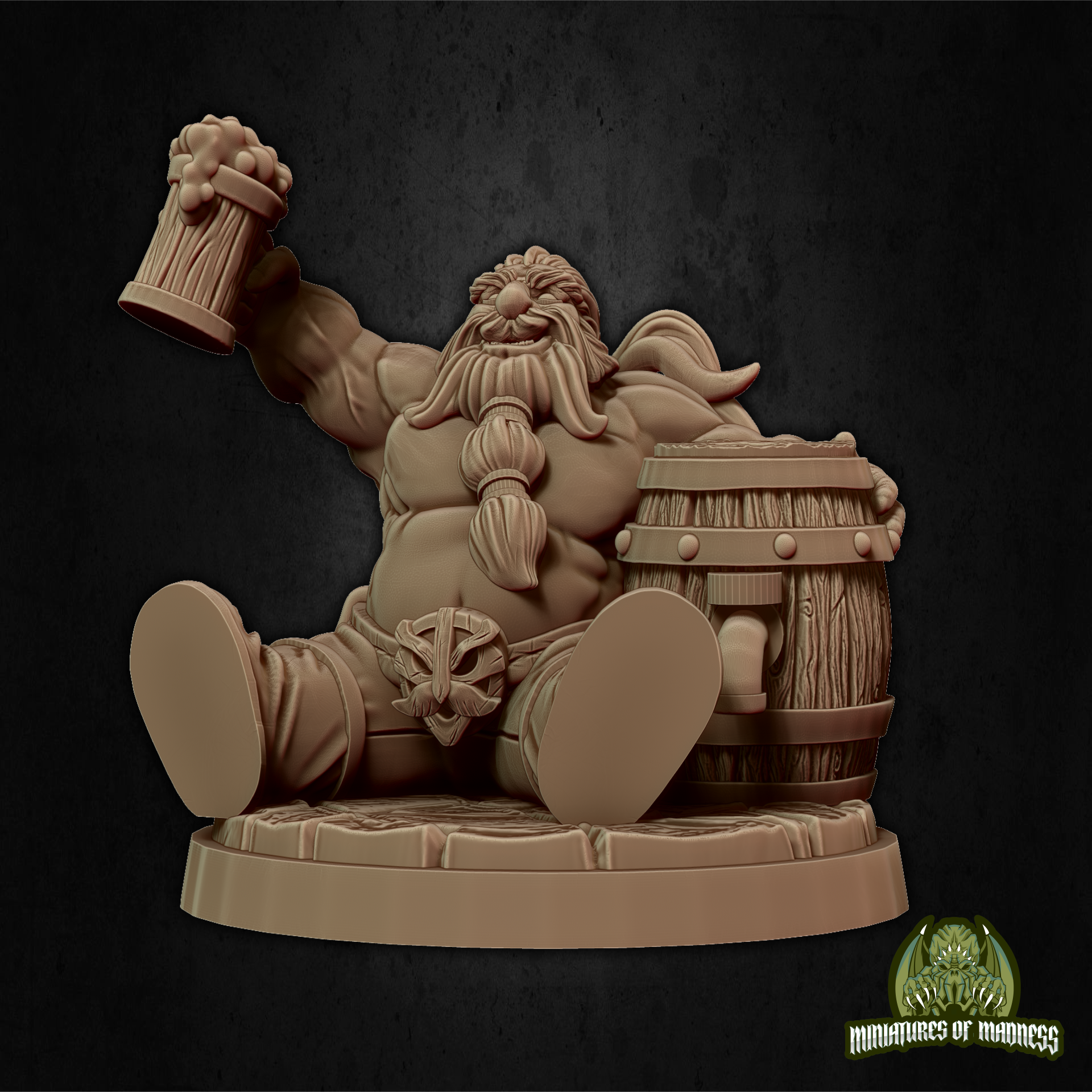 Hobur the Party Boy - Resin Printed Miniature - Hold My Dwarf