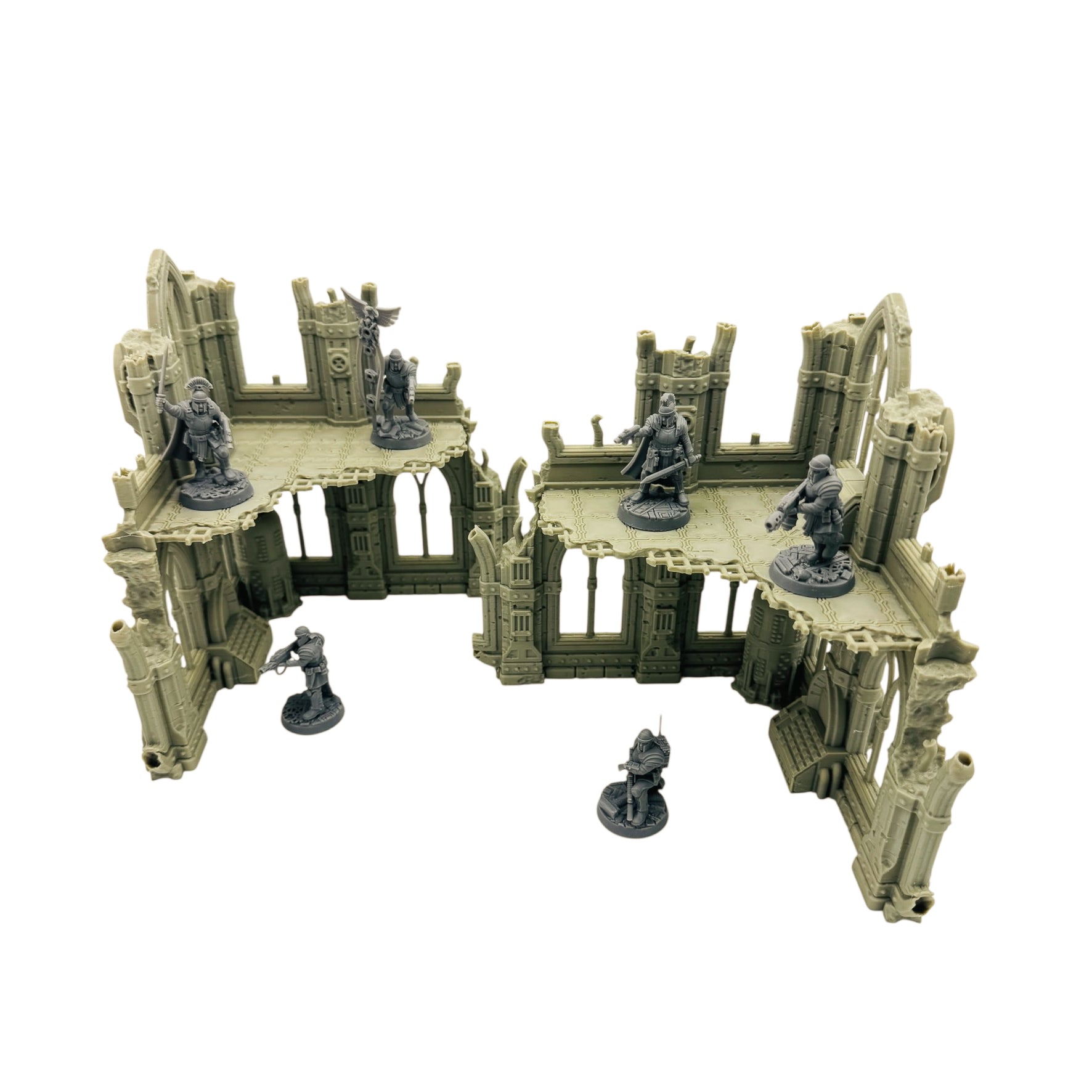 Gothic Ruins Battlefield Bundle – 28mm 32mm Tabletop Terrain Set with Scatter & Ruins