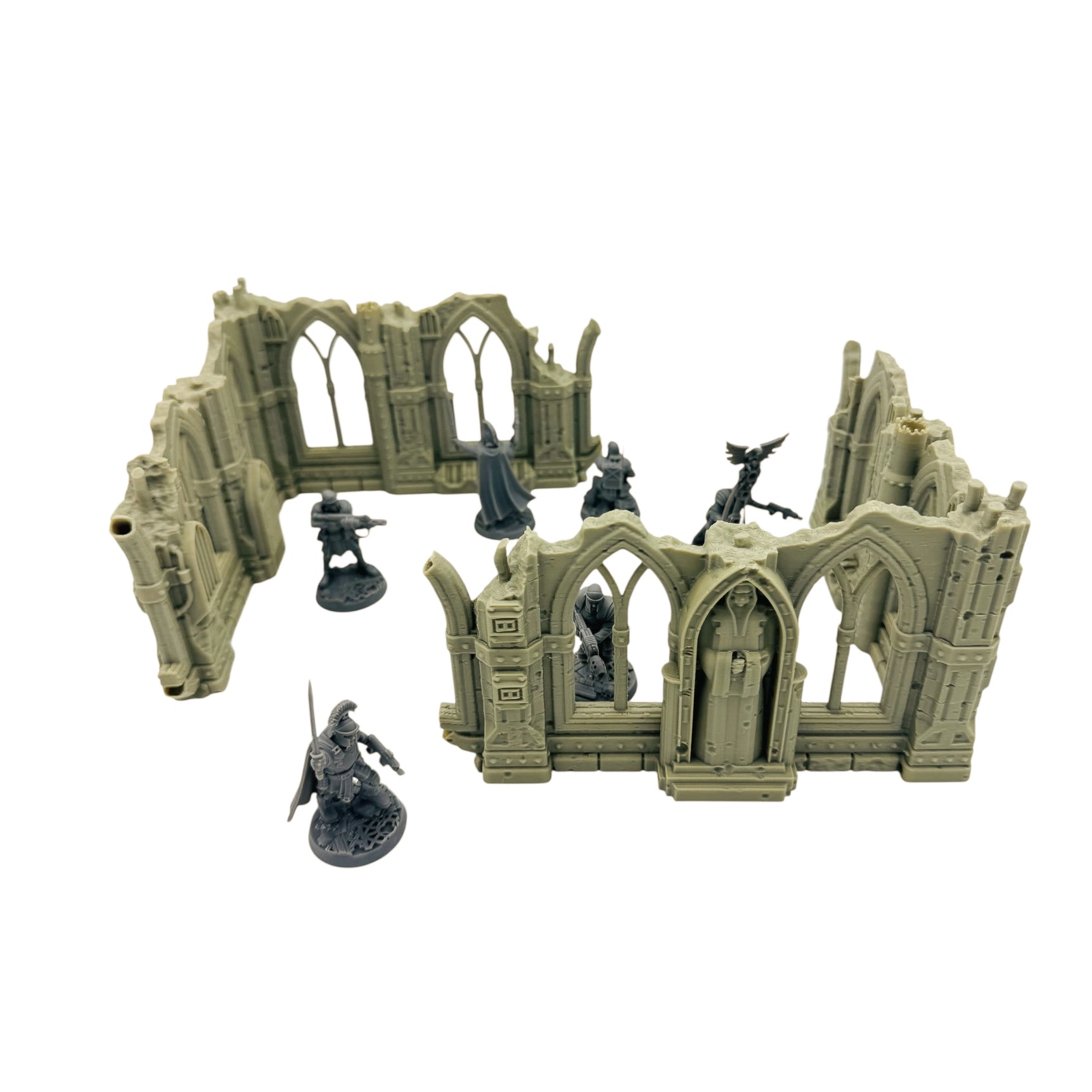 Gothic Ruins Battlefield Bundle – 28mm 32mm Tabletop Terrain Set with Scatter & Ruins