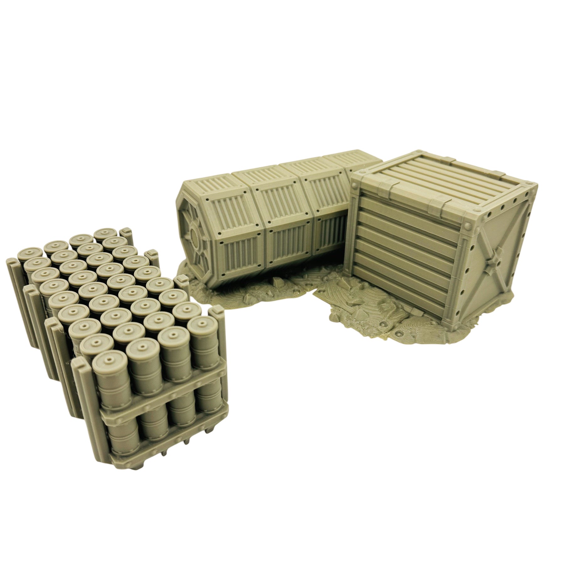 Sci-Fi Cargo Container & Supply Crate Terrain – Industrial Scatter Set for Tabletop Wargaming & RPG