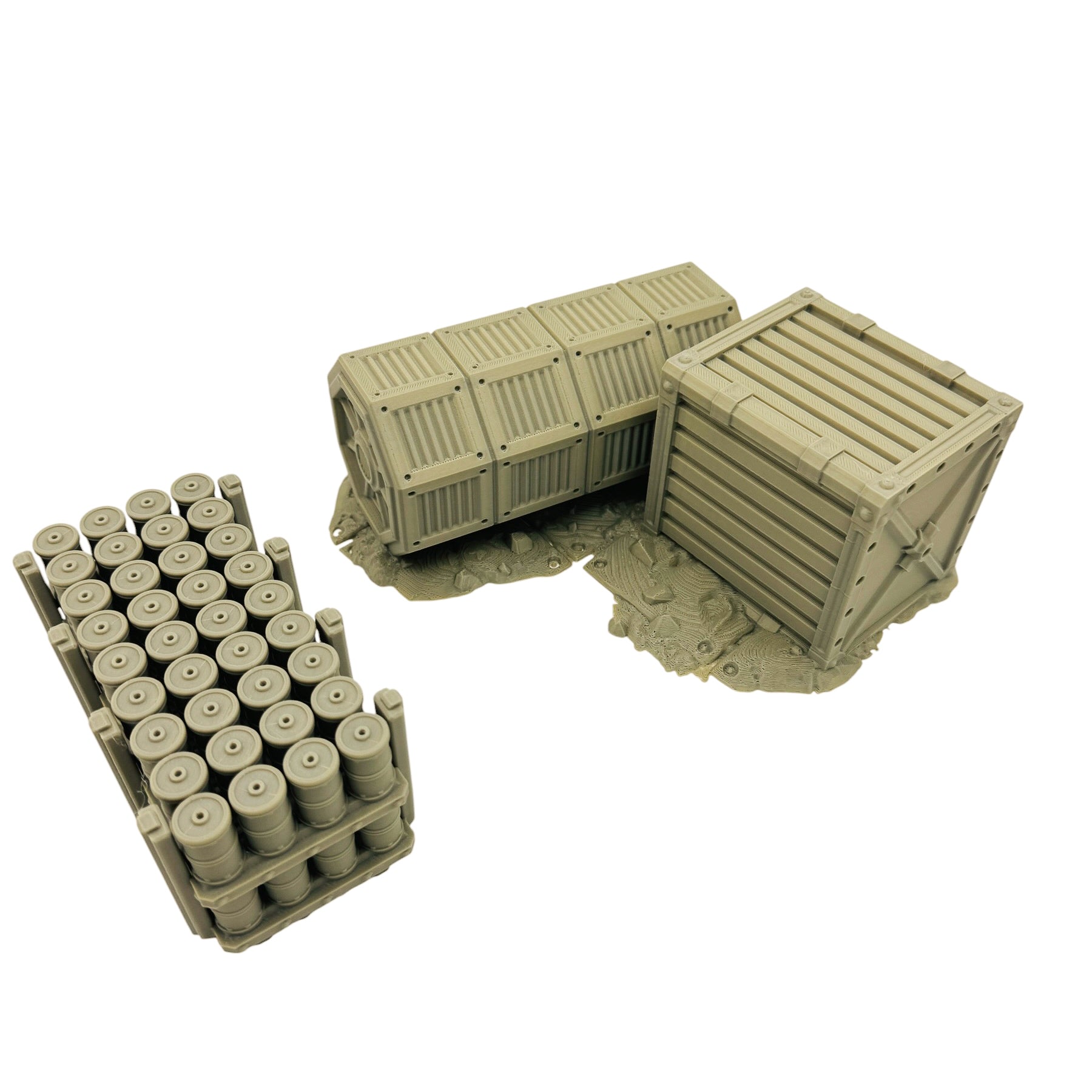 Sci-Fi Cargo Container & Supply Crate Terrain – Industrial Scatter Set for Tabletop Wargaming & RPG