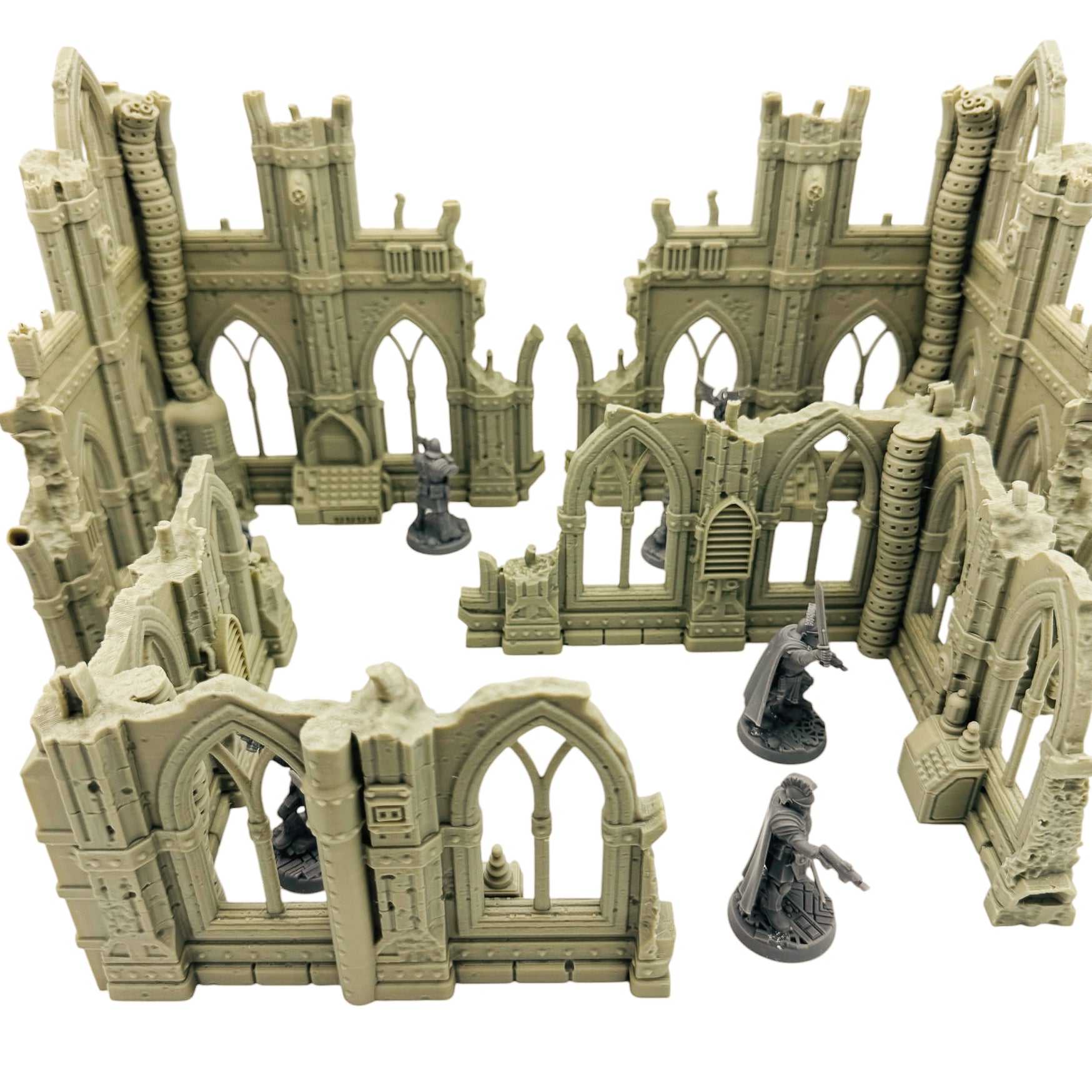 Modular Gothic Ruins Terrain Set 2 – 28–32mm 3D Printed Tabletop Scenery