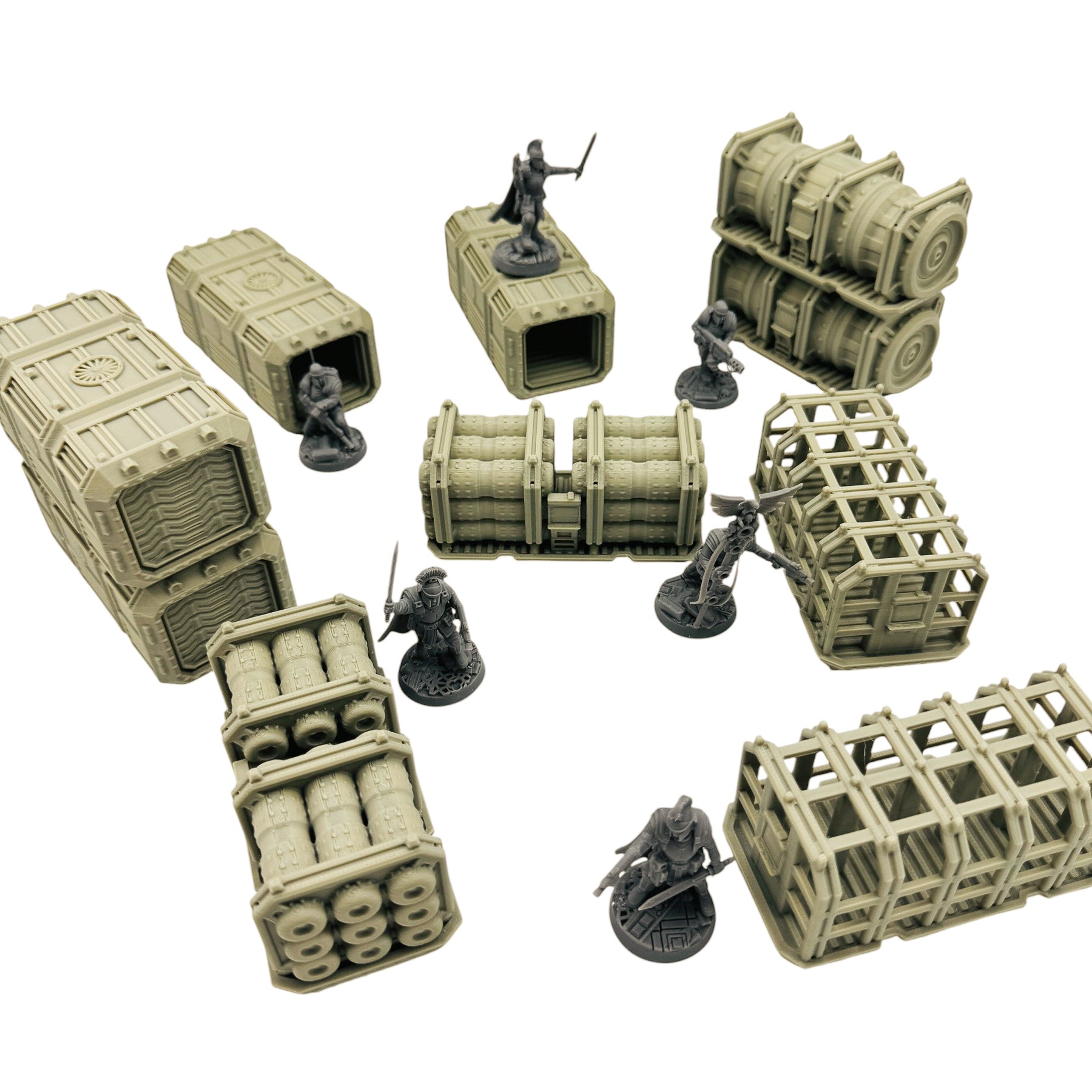 Sci-Fi Small Cargo Container Terrain – Compact Scatter Containers for Tabletop Wargaming & RPG Terrain