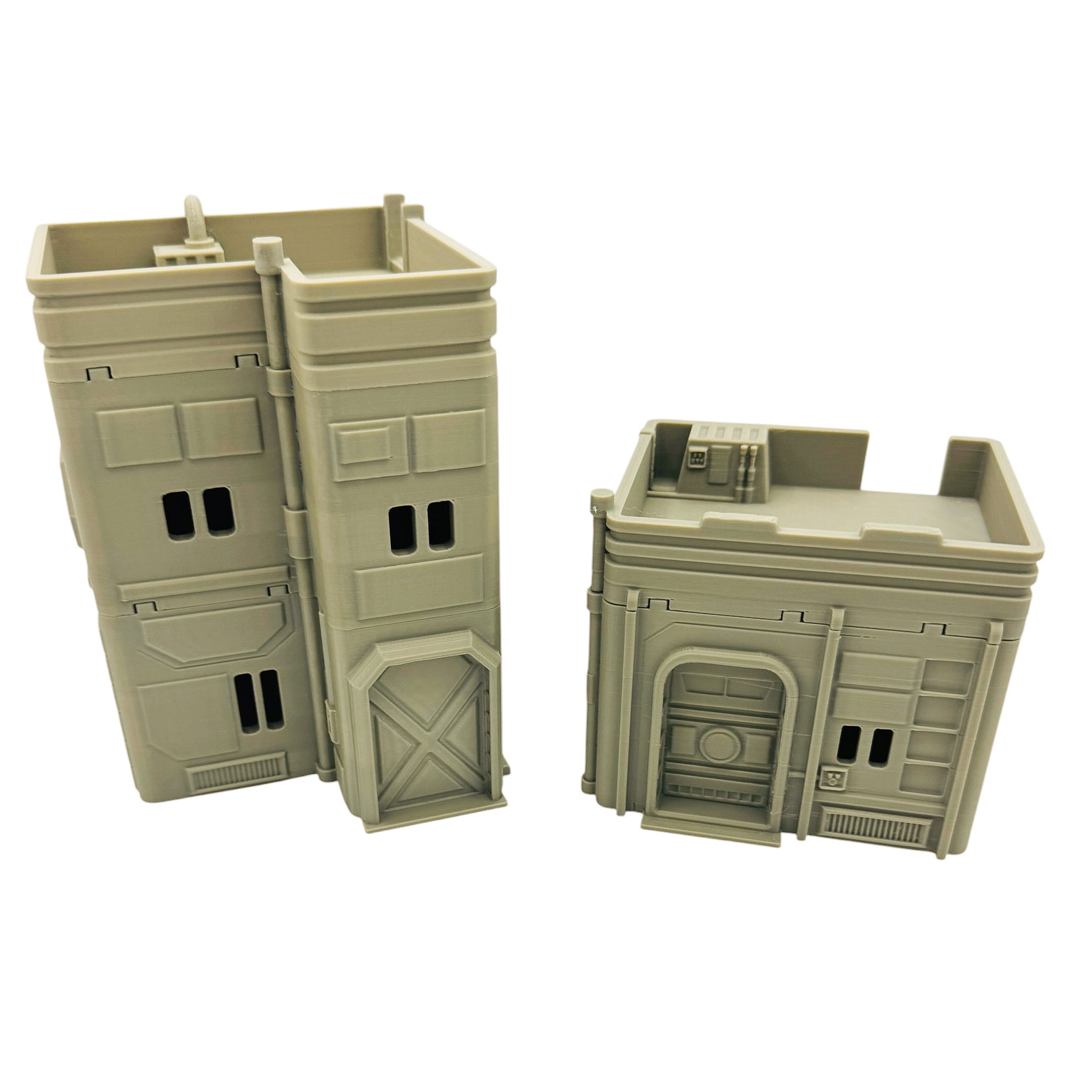 Sci-Fi City Terrain – Small Urban Buildings Set for Tabletop Wargaming & RPG Terrain