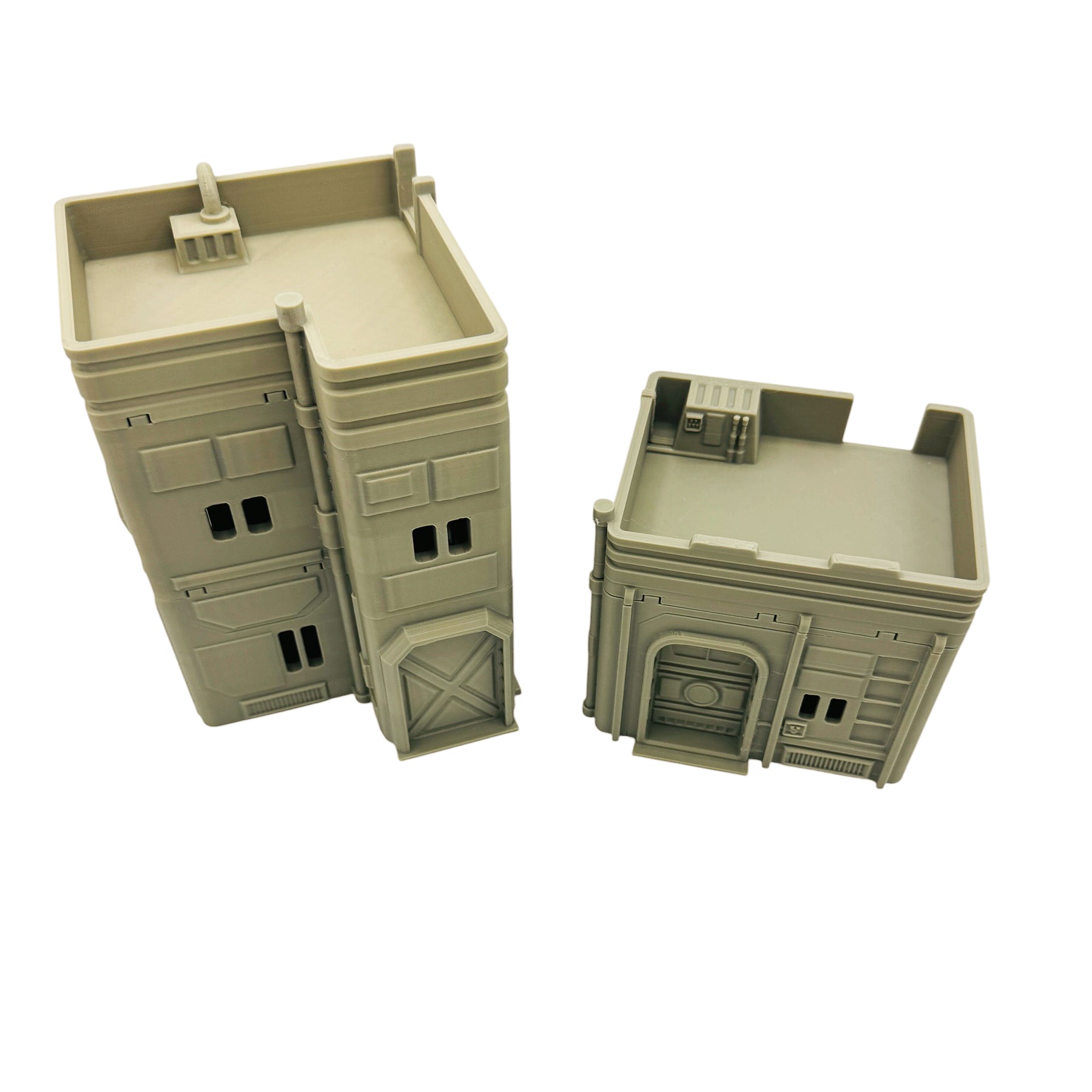 Sci-Fi City Terrain – Small Urban Buildings Set for Tabletop Wargaming & RPG Terrain