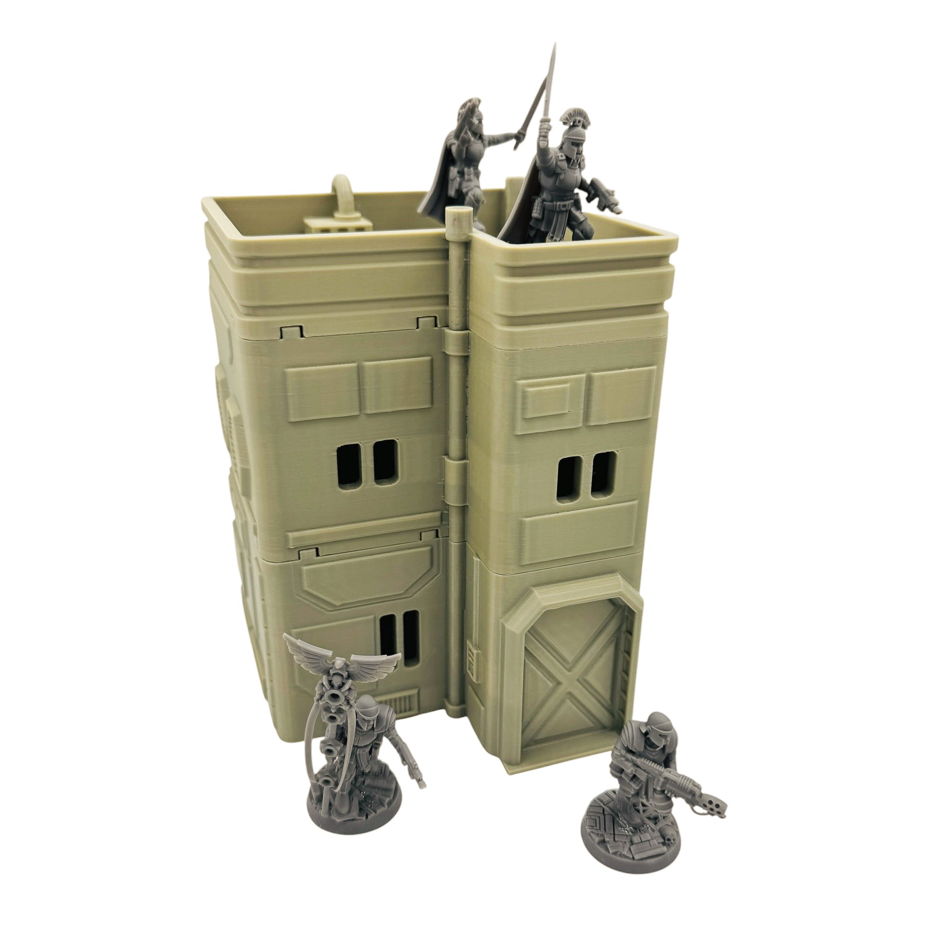 Sci-Fi City Terrain – Small Urban Buildings Set for Tabletop Wargaming & RPG Terrain