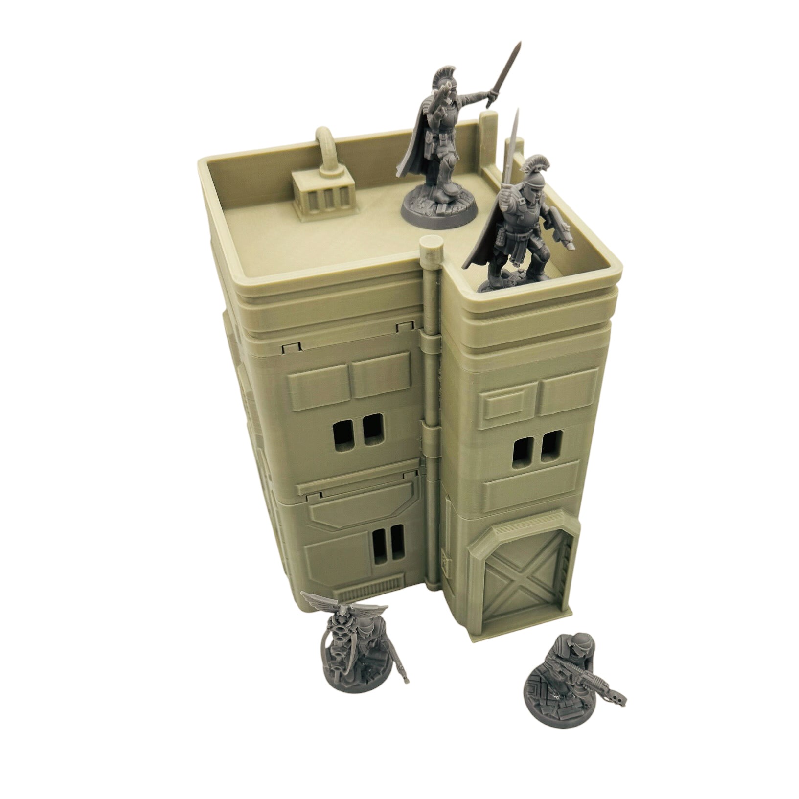 Sci-Fi City Terrain – Small Urban Buildings Set for Tabletop Wargaming & RPG Terrain
