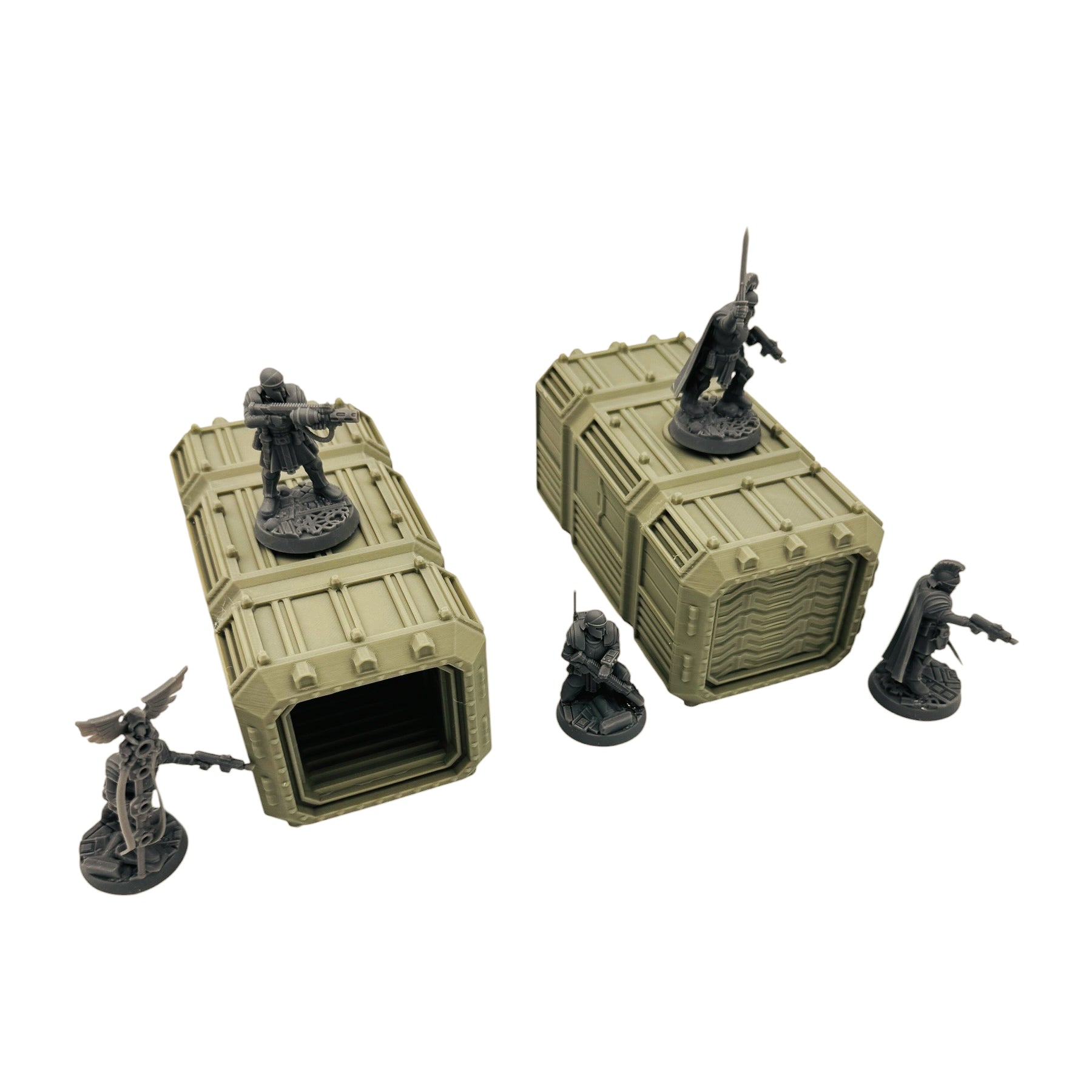 Sci-Fi Large Cargo Container Terrain – Compact Scatter Containers for Tabletop Wargaming & RPG Terrain