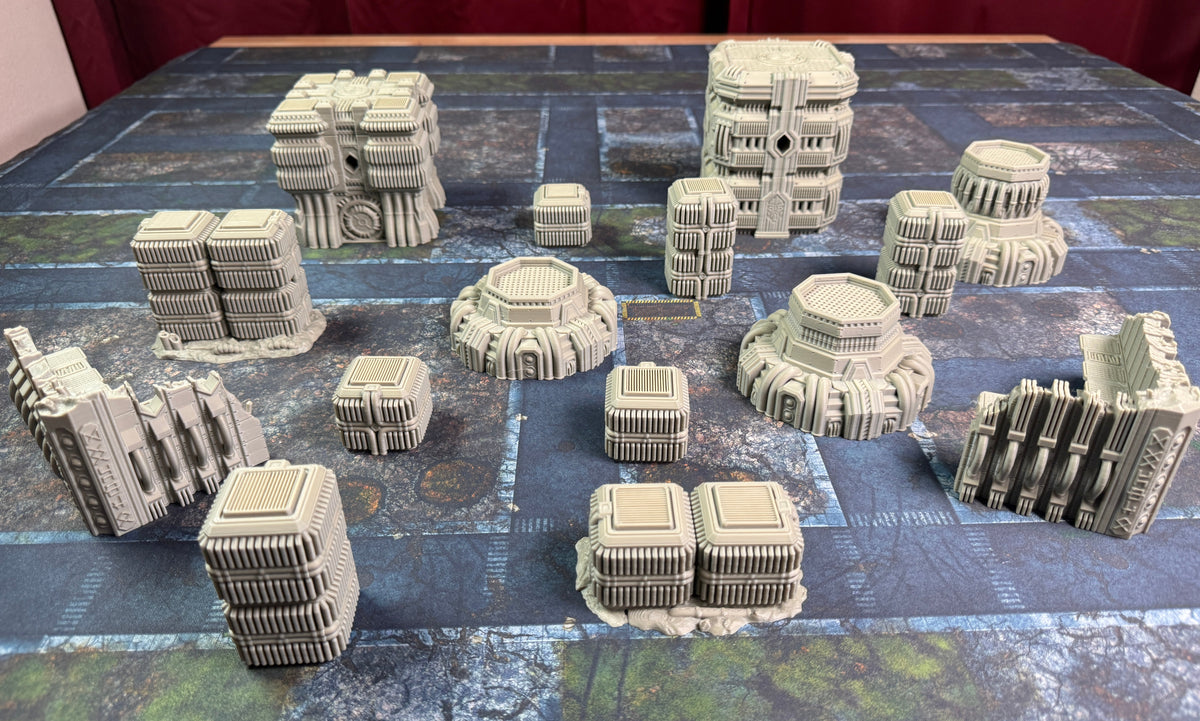 Epic Industrial Colony Terrain Set – Sci-Fi Battlefield Scenery