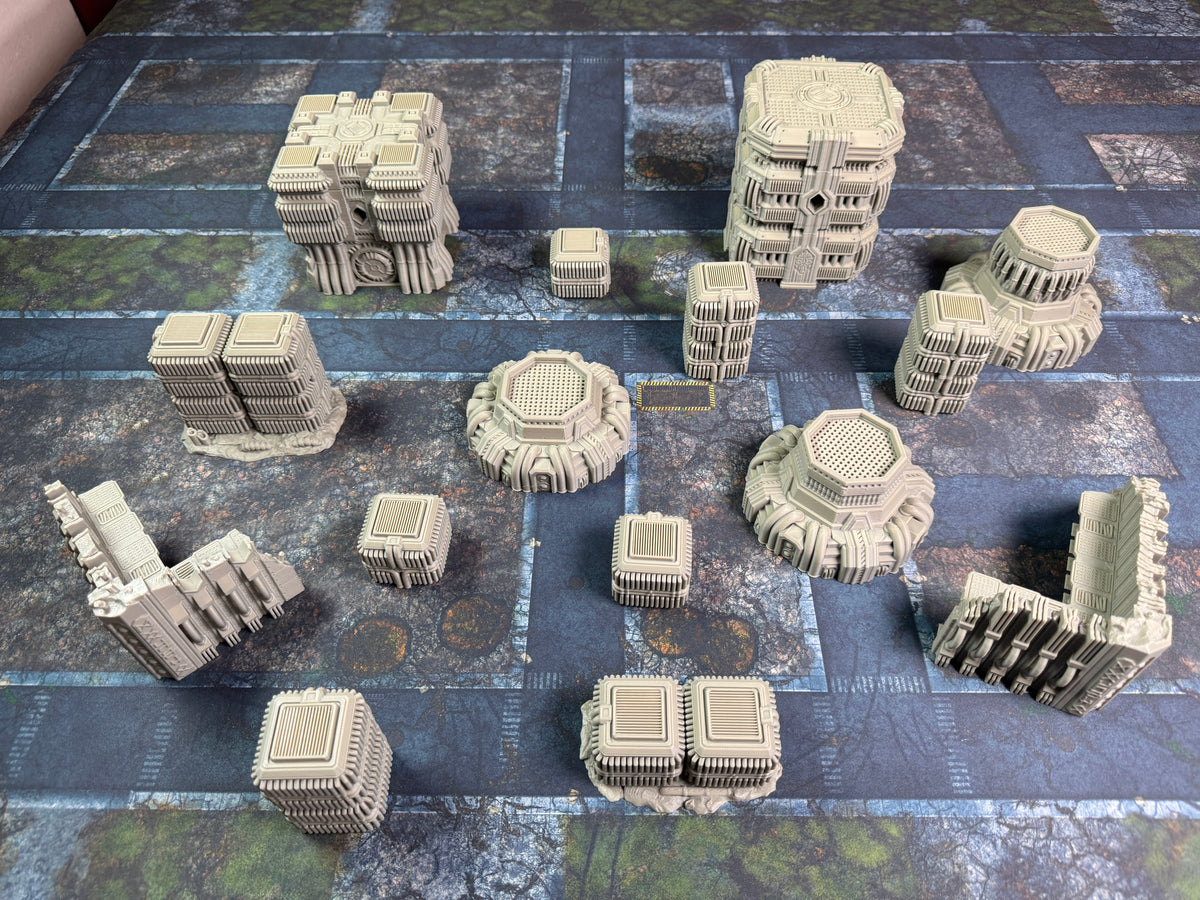 Epic Industrial Colony Terrain Set – Sci-Fi Battlefield Scenery