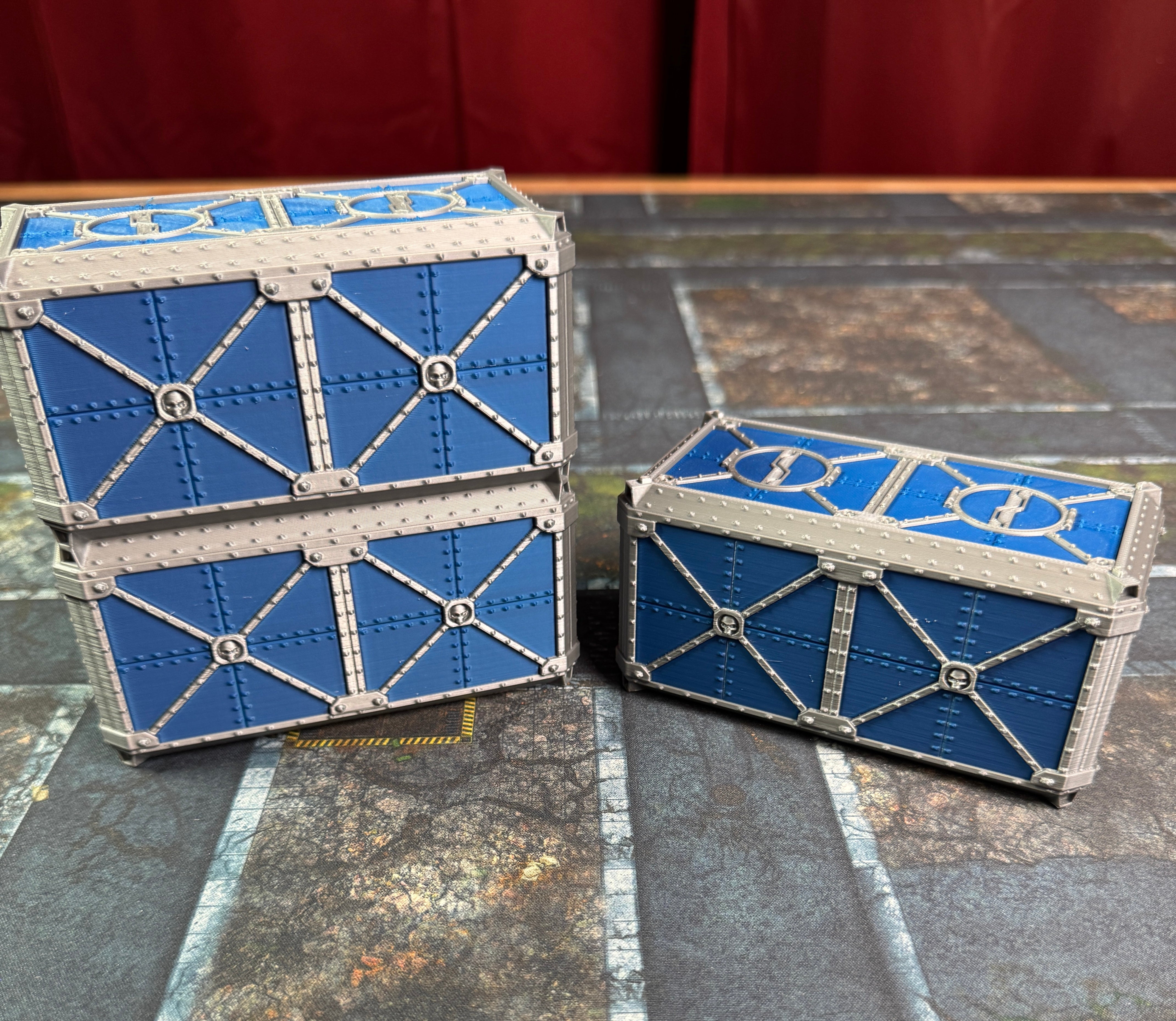 Tabletop Ready Sci-Fi Cargo Containers Set 2  – 3D Printed Terrain
